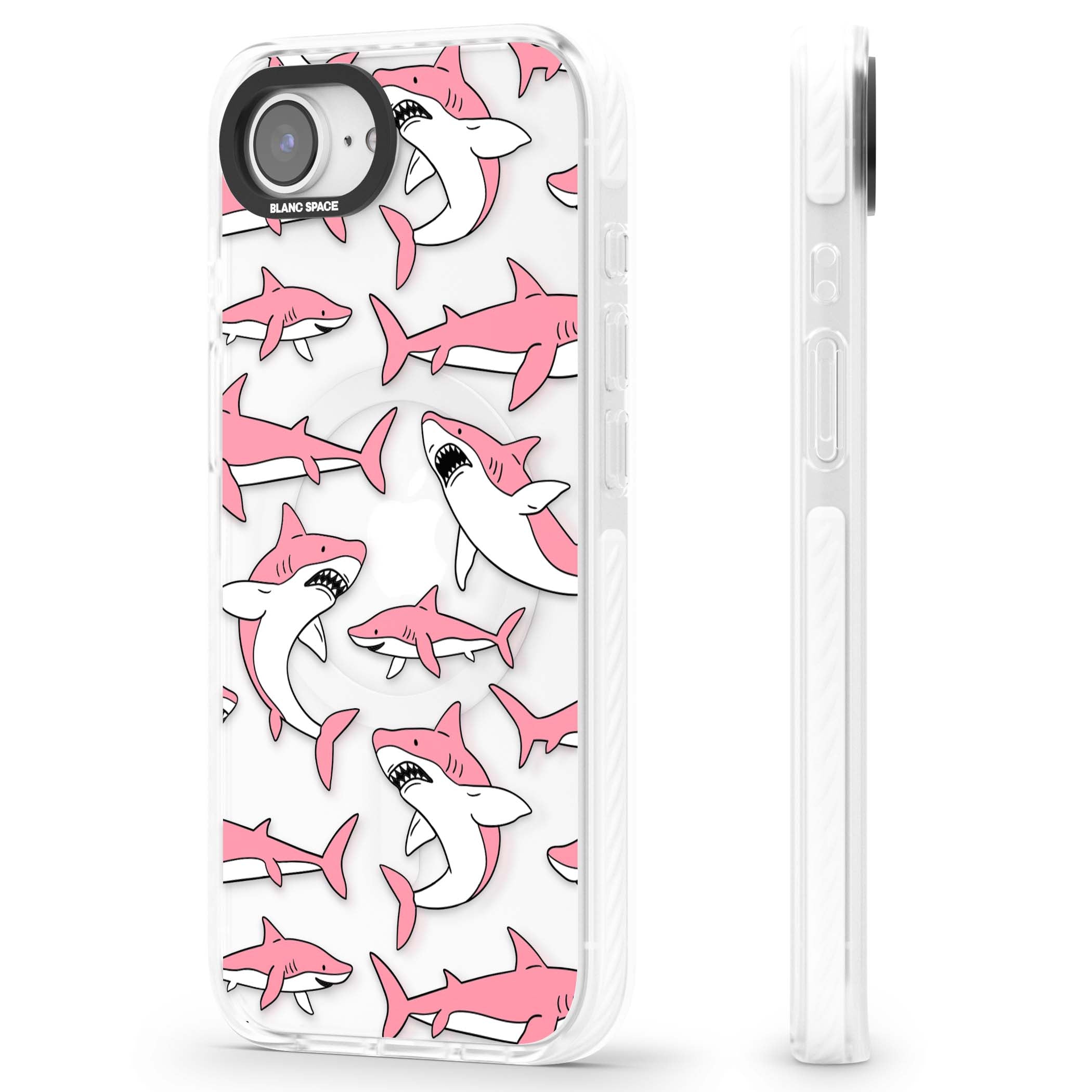 Bubblegum Sharks for her iPhone case | Impact Magsafe case for iPhone 16e, iPhone 17e