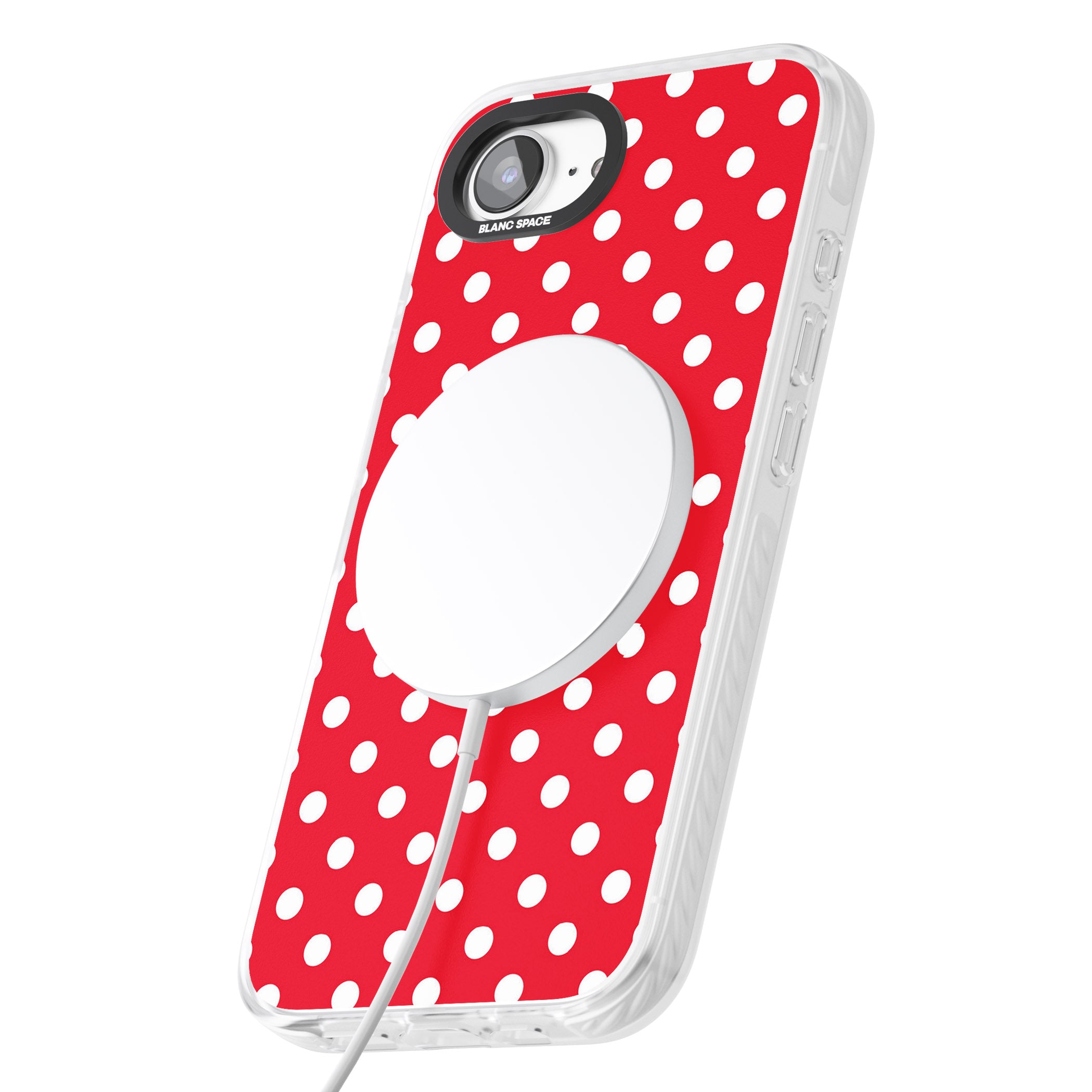 Designer Lava Red Polka Dot