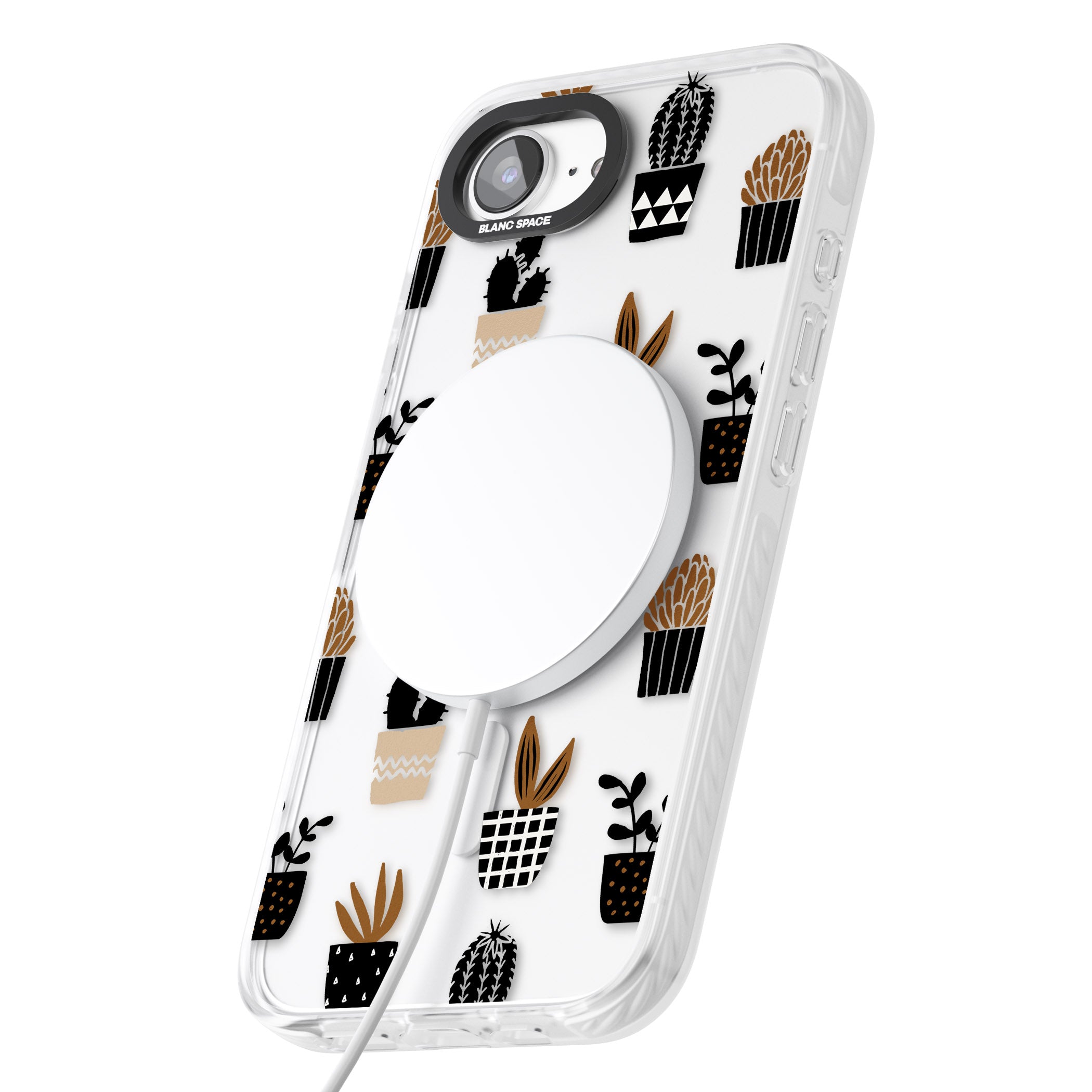 Large Mixed Plants Pattern Clear