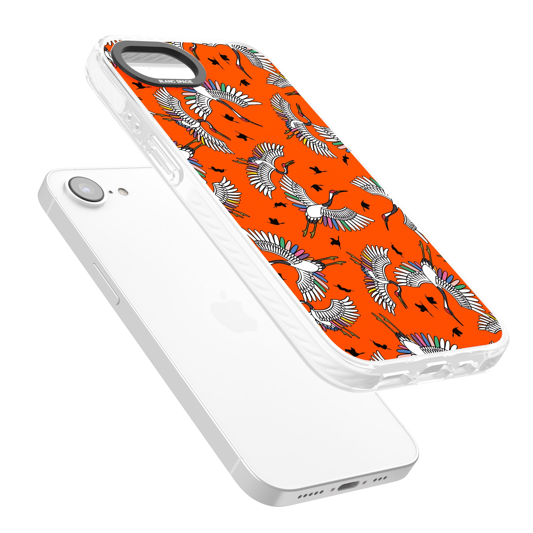 Colourful Crane Pattern (Orange)