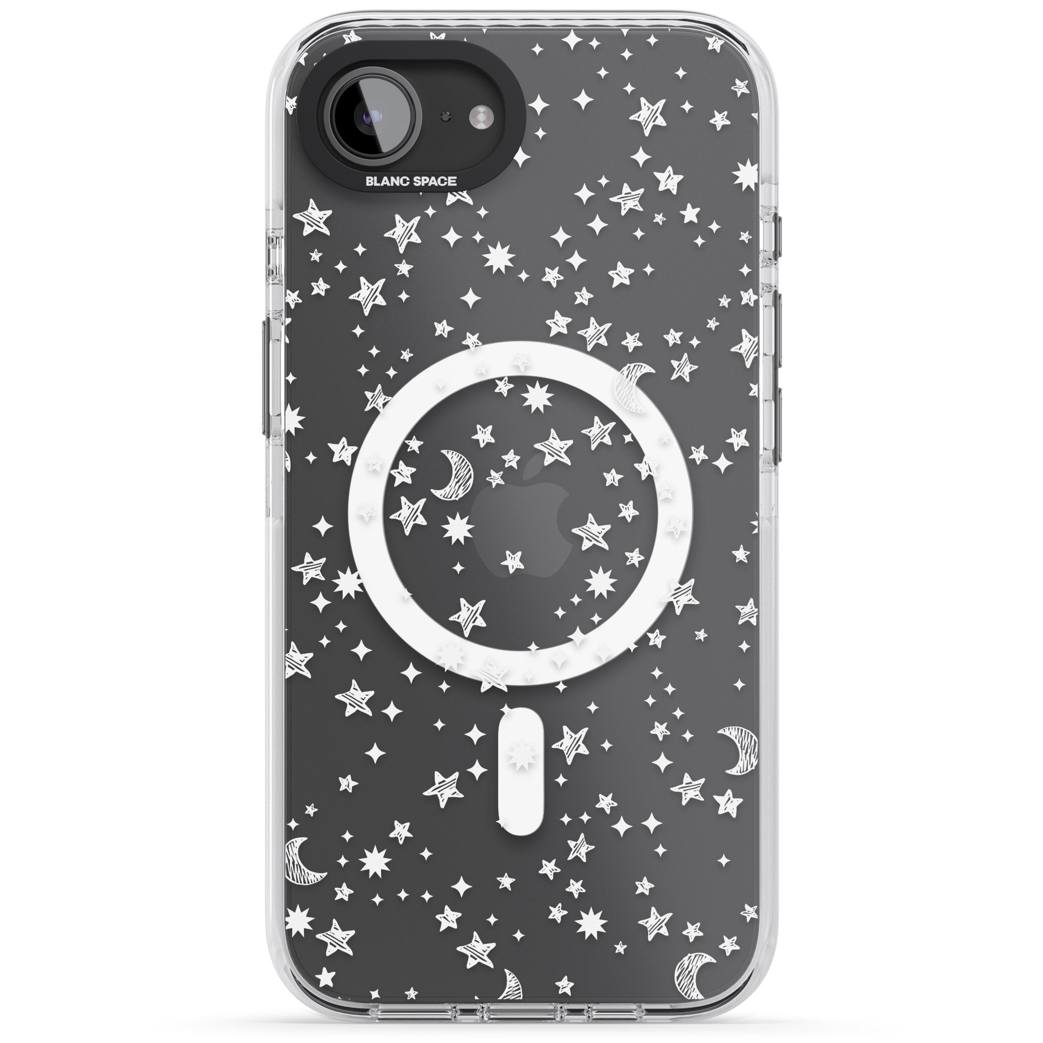 White Cosmic Galaxy Pattern