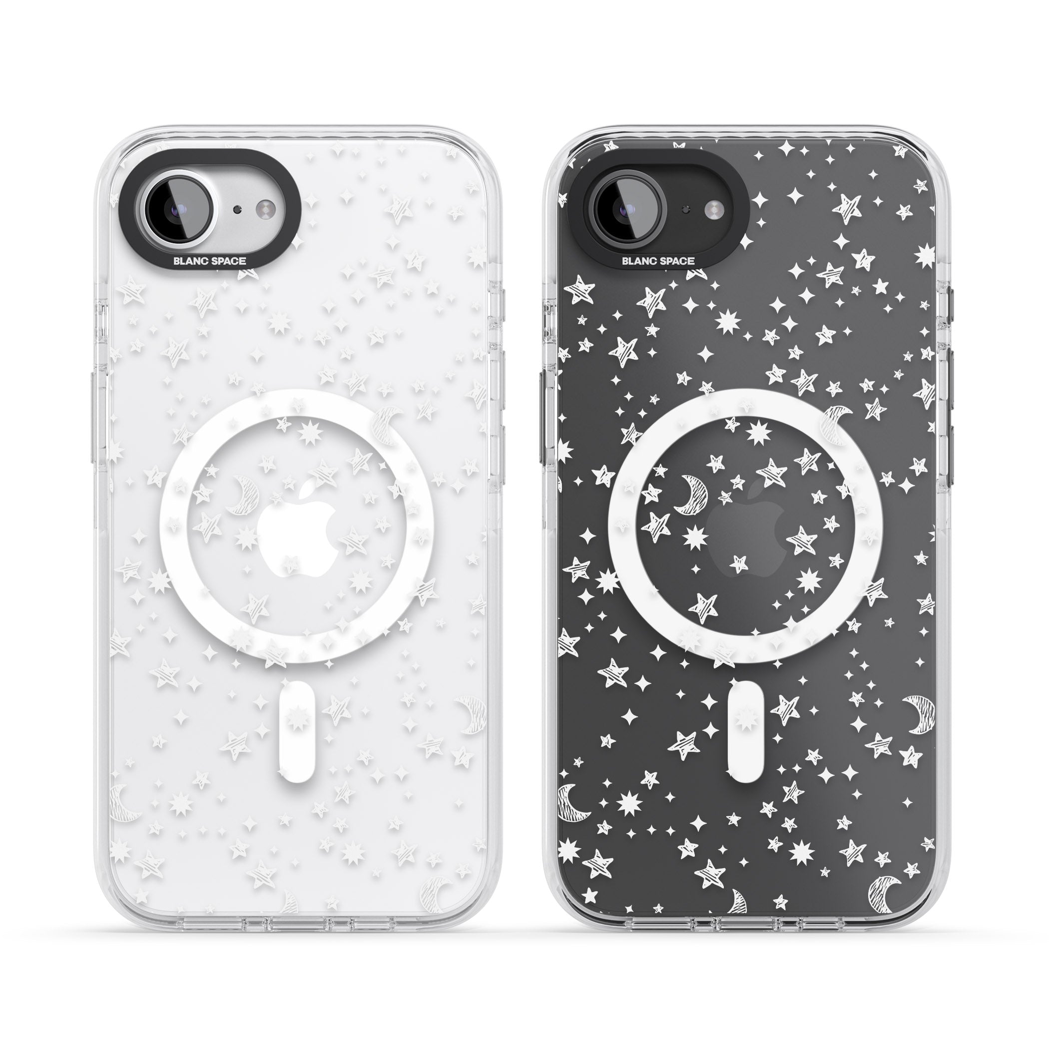 White Cosmic Galaxy Pattern