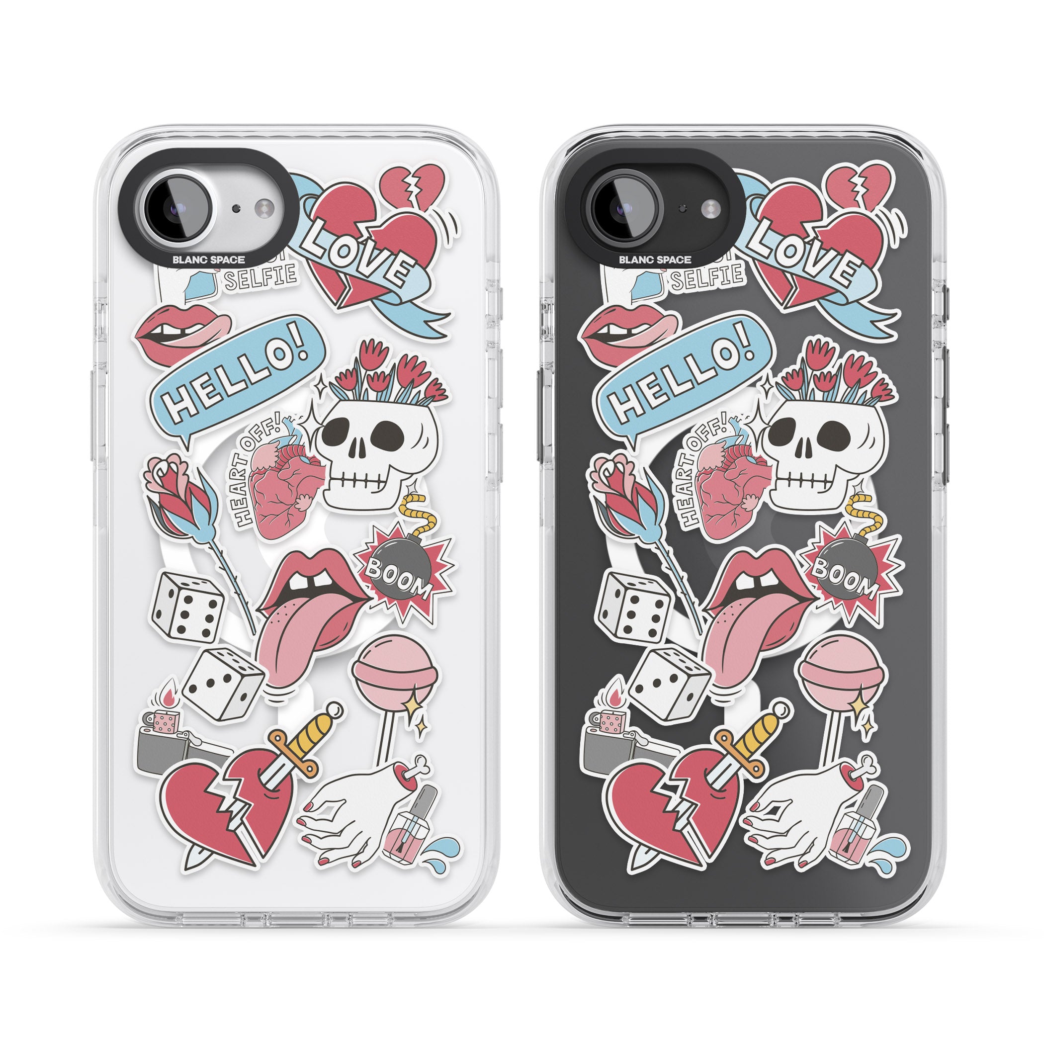 Skull & Flowers Stickers