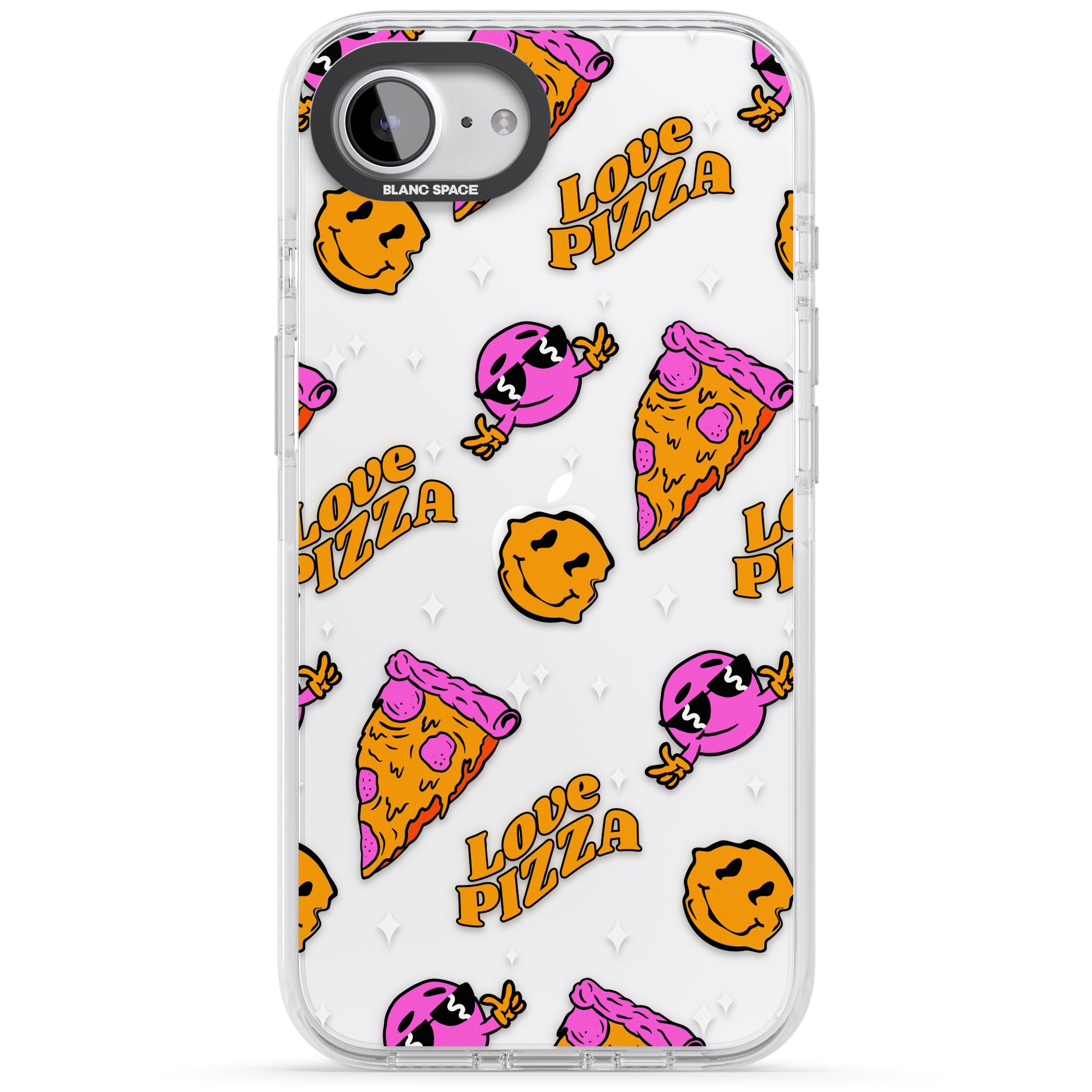 Psychedelic Love Pizza Pattern (Clear)