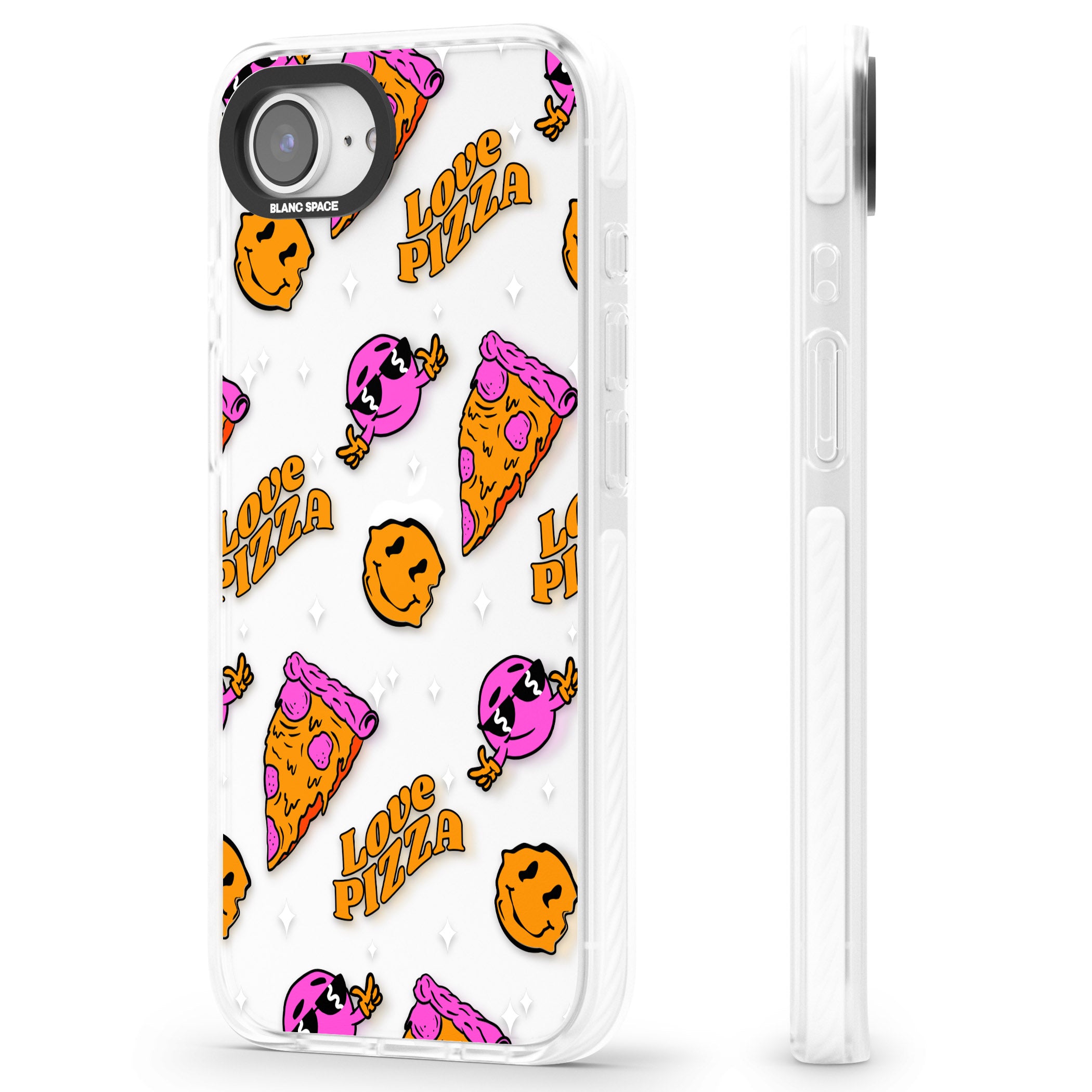 Psychedelic Love Pizza Pattern (Clear)