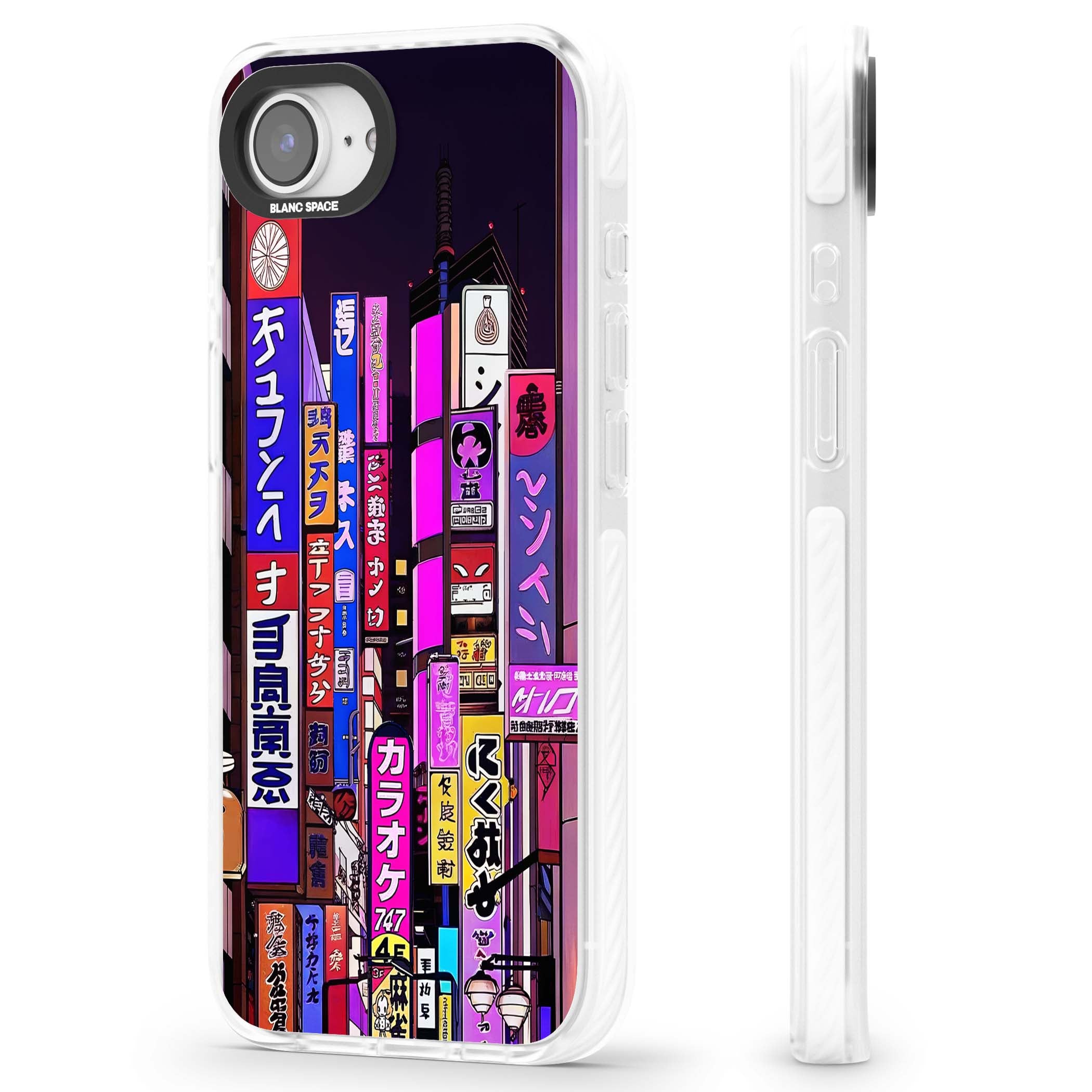 NEON NIGHT anime iPhone case | Clear Impact case for iPhone 16e, iPhone 17e