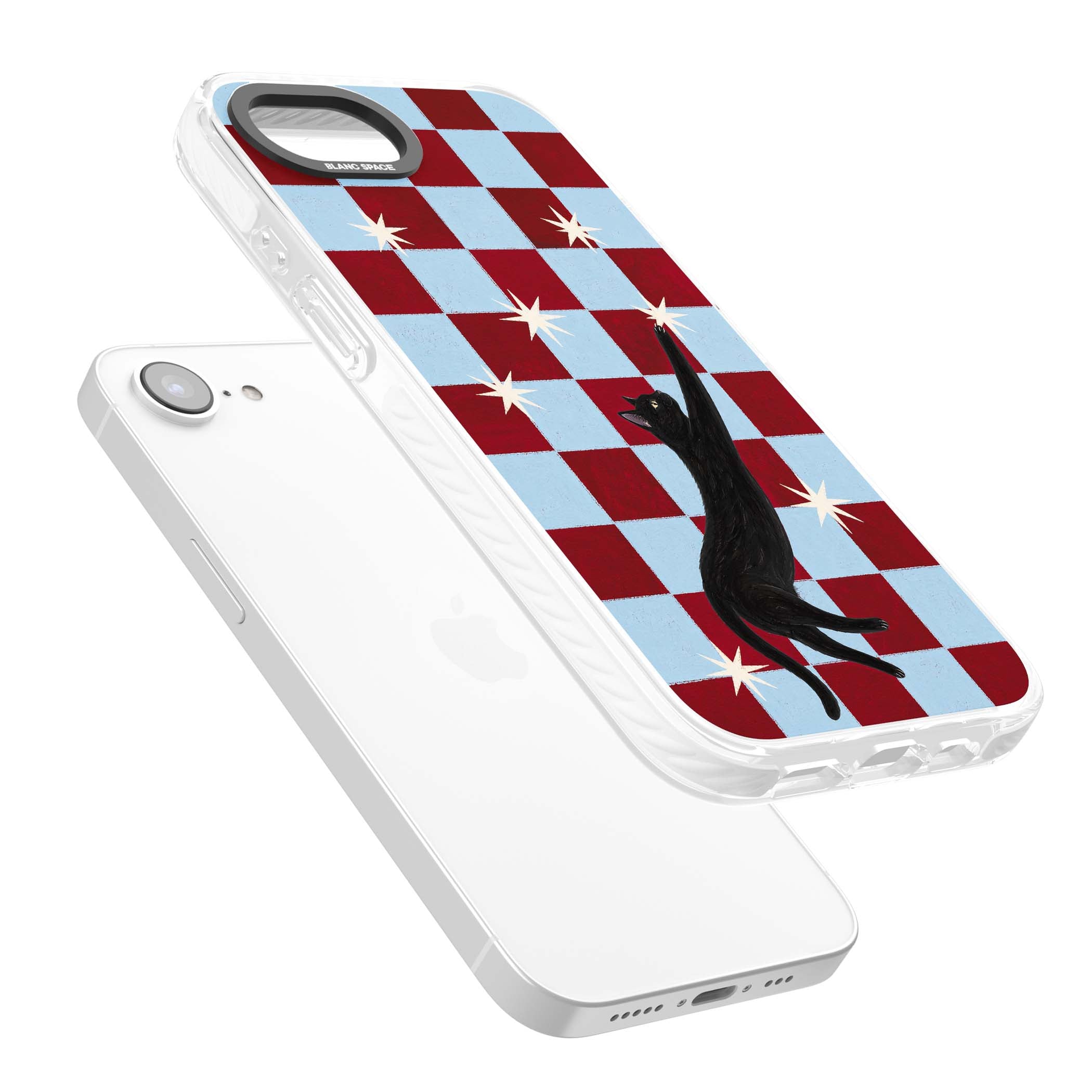 Starlit Kitty animals iPhone case | Clear Impact case for iPhone 16e, iPhone 17e