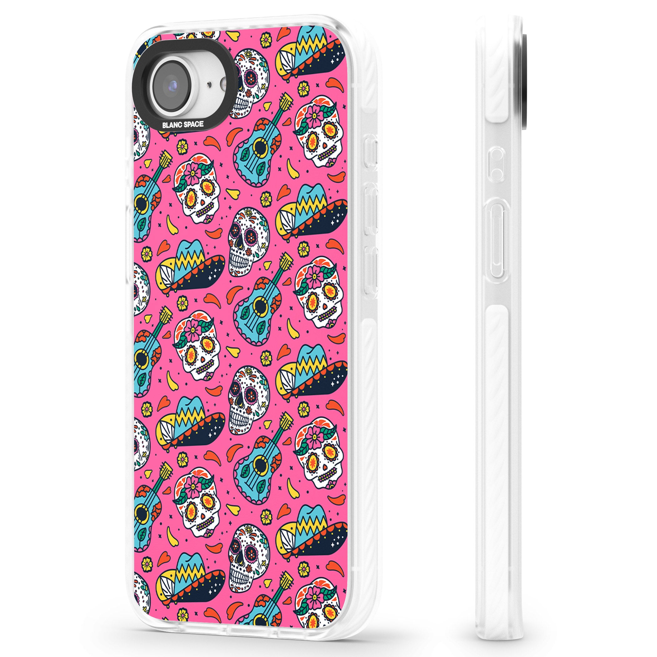 Pink Day Of The Dead Pattern