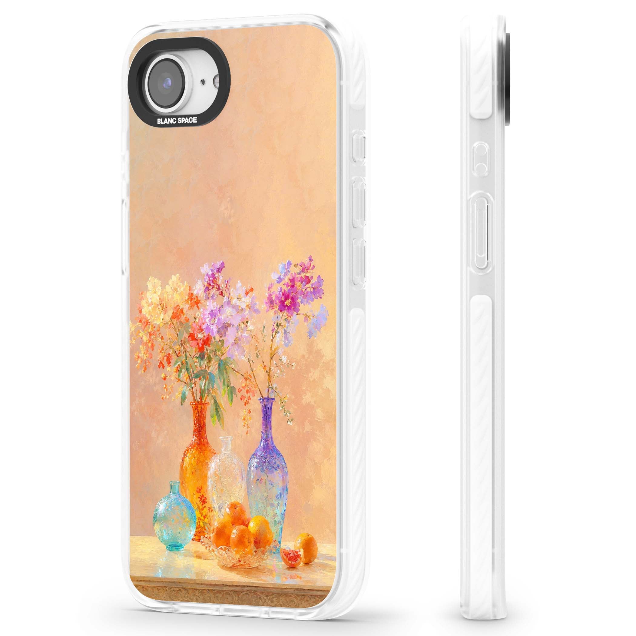 Peach Glass art iPhone case | Clear Impact case for iPhone 16e, iPhone 17e