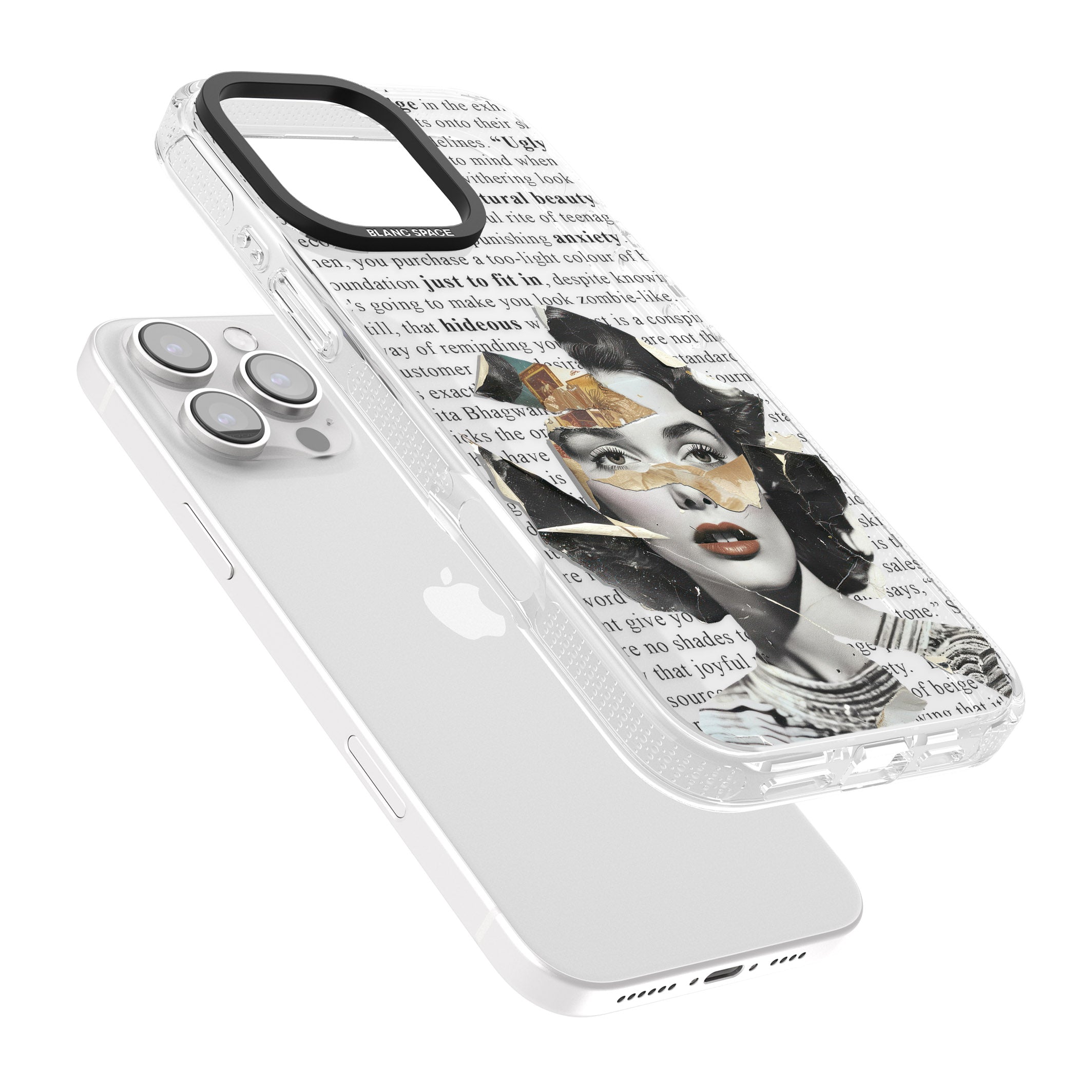 Beauty is Within iPhone 16 Pro Max / 16 Pro Clear Case Impact Air - Blanc Space