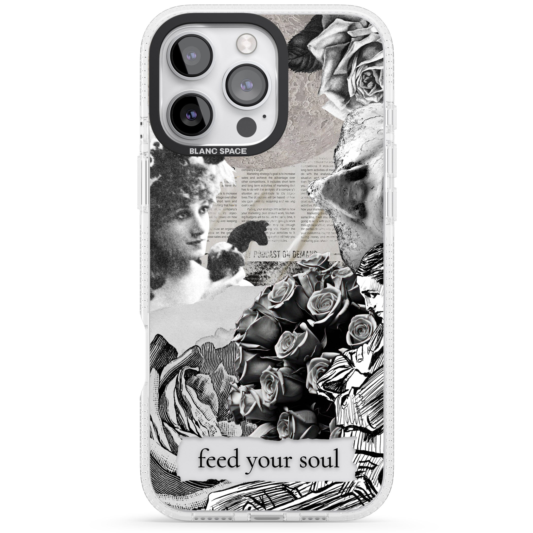 Feed Your Soul iPhone 16 Pro Max / 16 Pro Clear Case Impact Air - Blanc Space