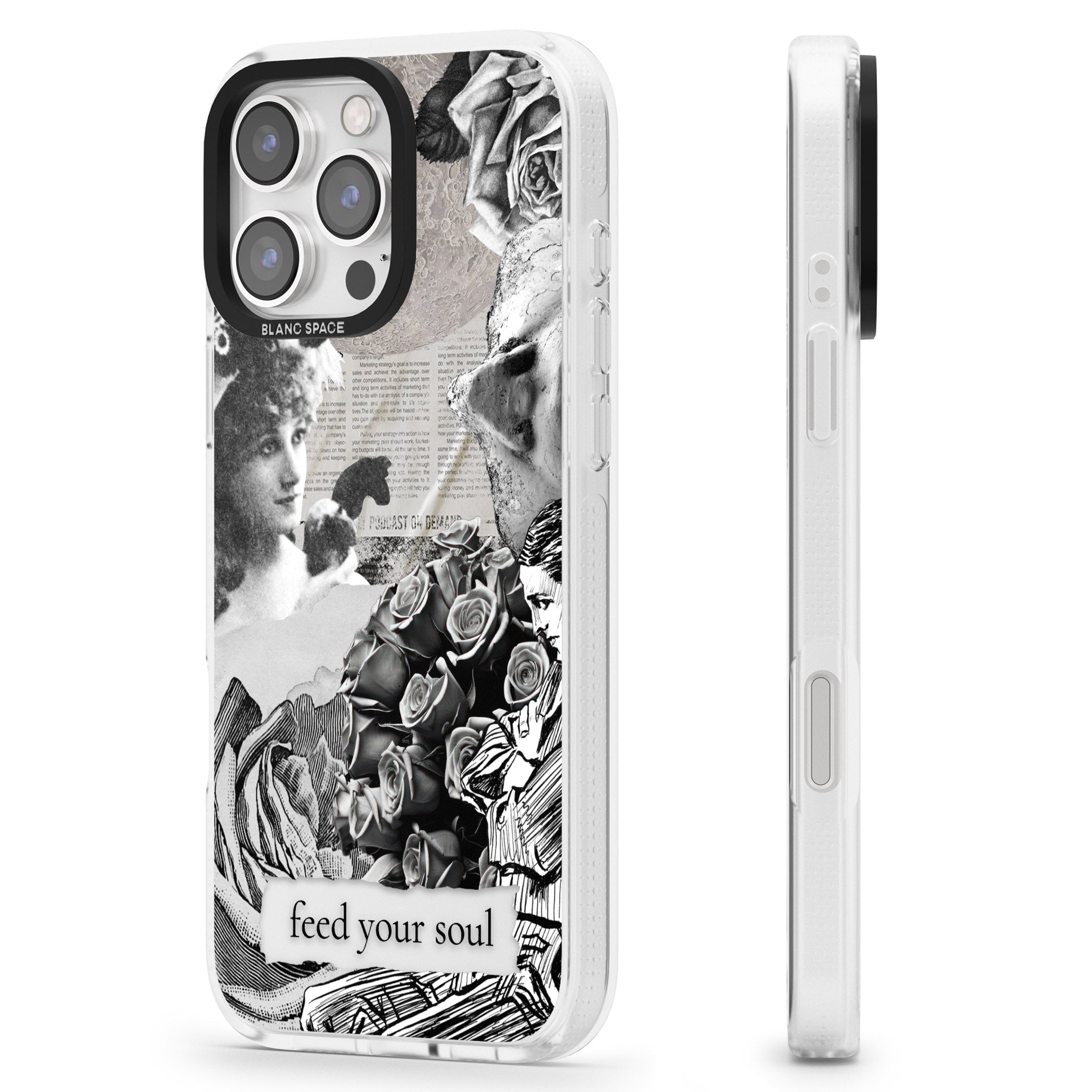 Feed Your Soul iPhone 16 Pro Max / 16 Pro Clear Case Impact Air - Blanc Space