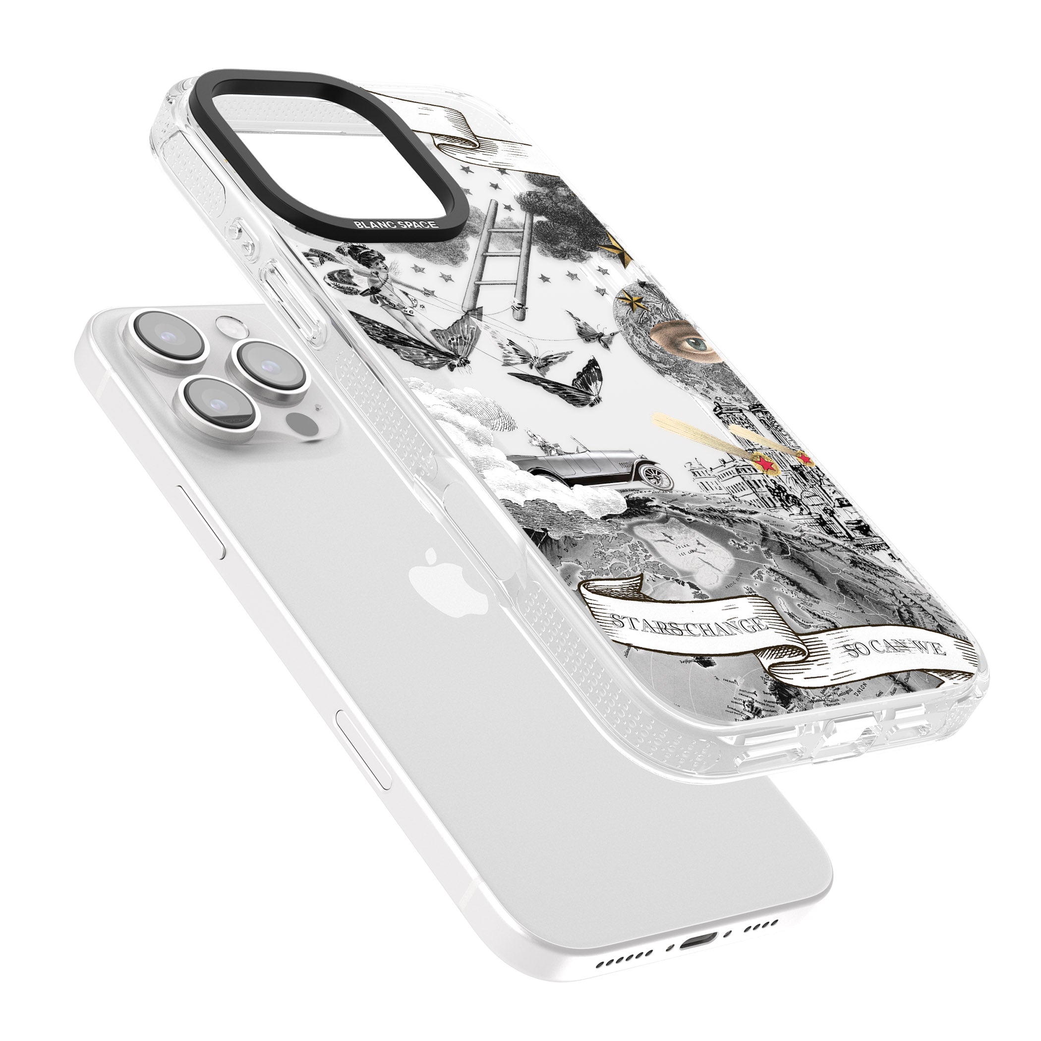 Stars Change, So Can We iPhone 16 Pro Max / 16 Pro Clear Case Impact Air - Blanc Space