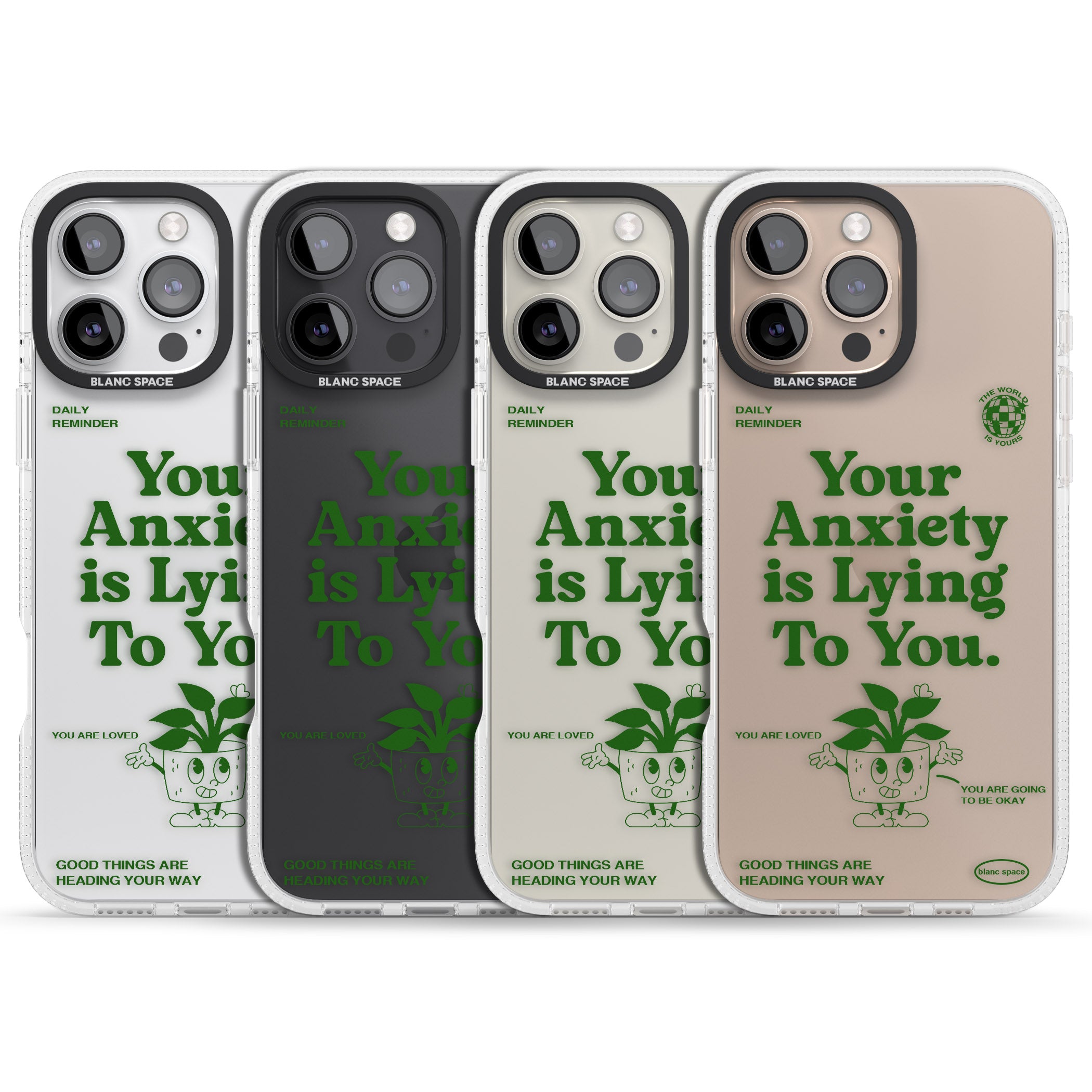 Your Anxiety Is Lying To You iPhone 16 Pro Max / 16 Pro Clear Case Impact Air - Blanc Space