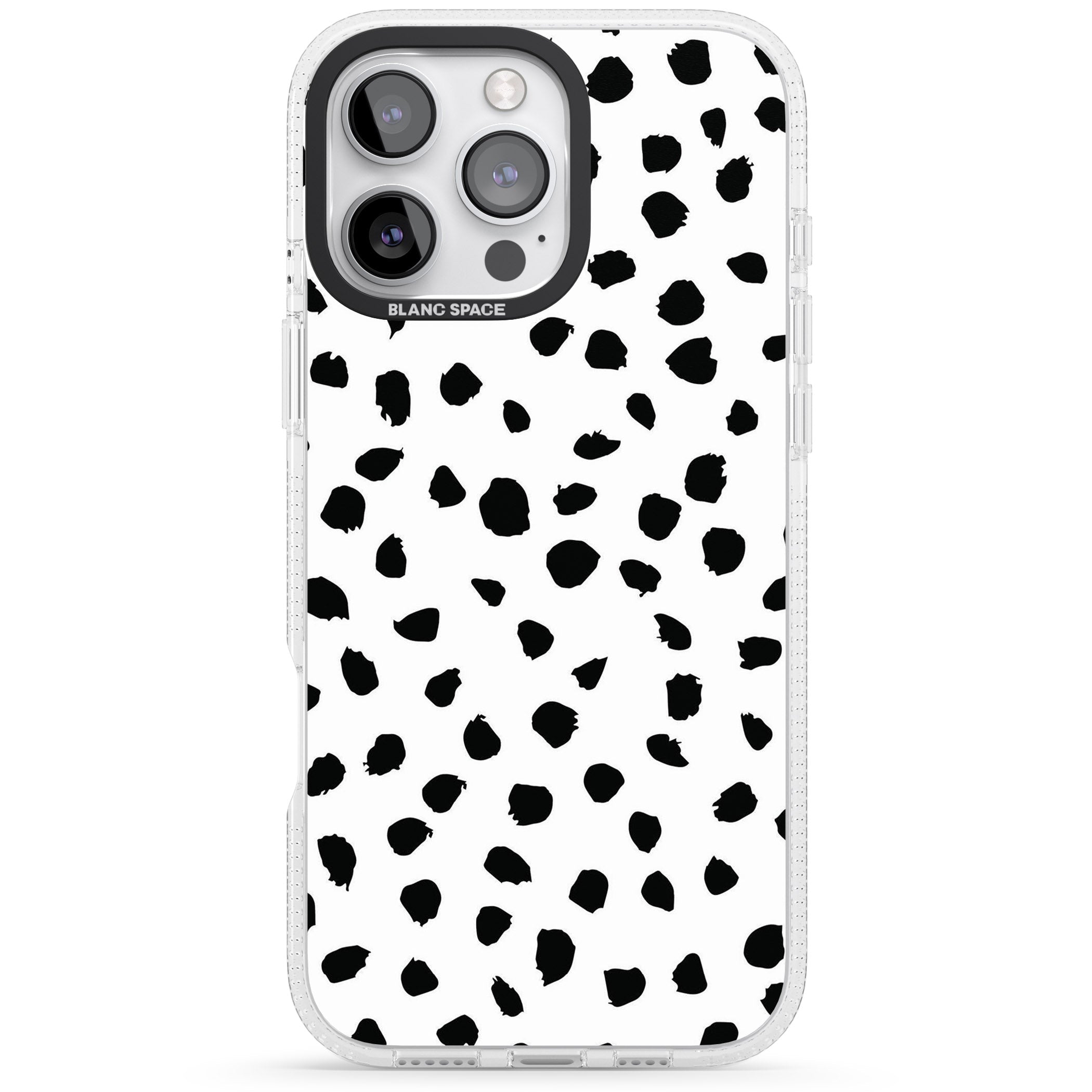Dalmatian Print iPhone 16 Pro Max / 16 Pro Clear Case Impact Air - Blanc Space