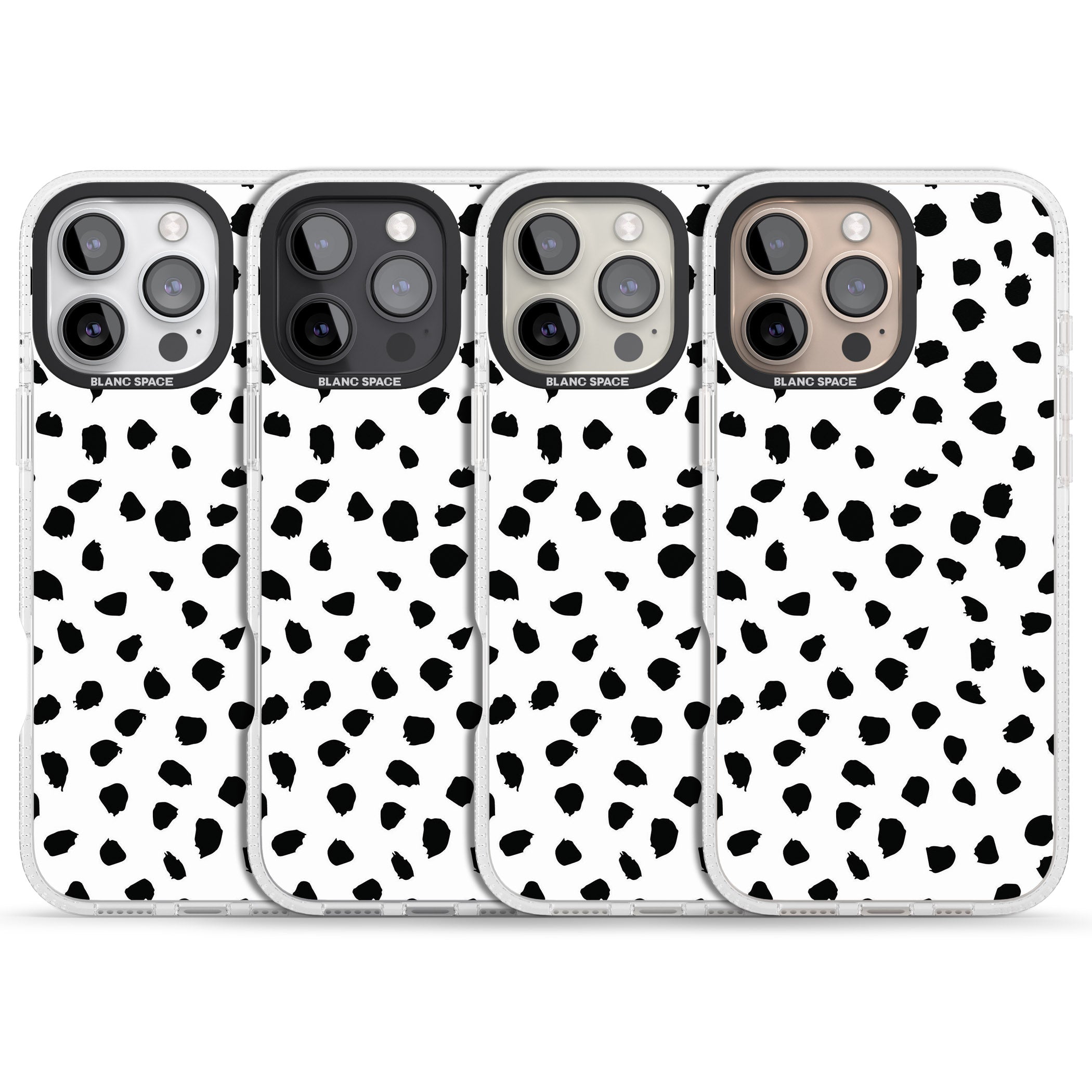 Dalmatian Print iPhone 16 Pro Max / 16 Pro Clear Case Impact Air - Blanc Space