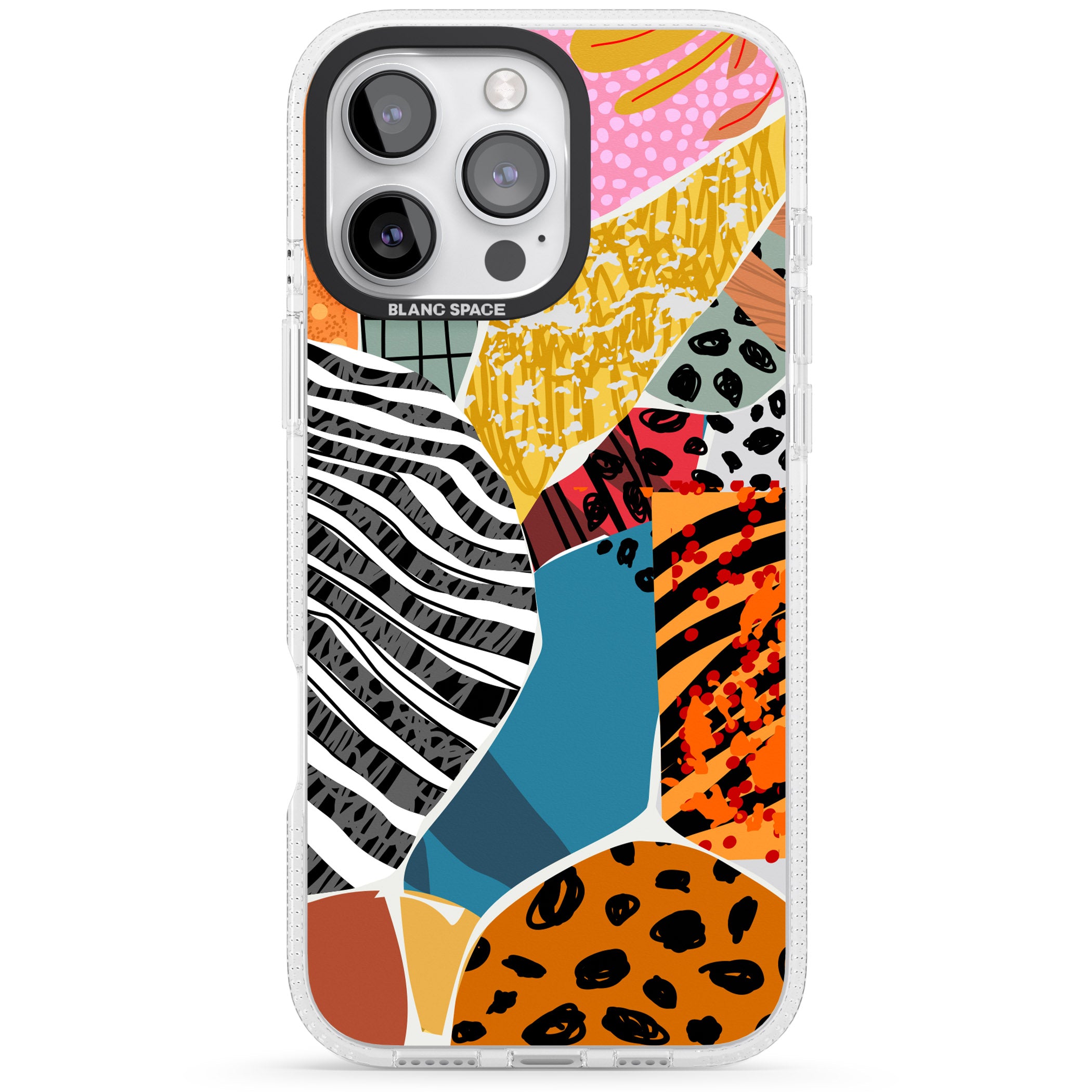 Print Passion iPhone 16 Pro Max / 16 Pro Clear Case Impact Air - Blanc Space