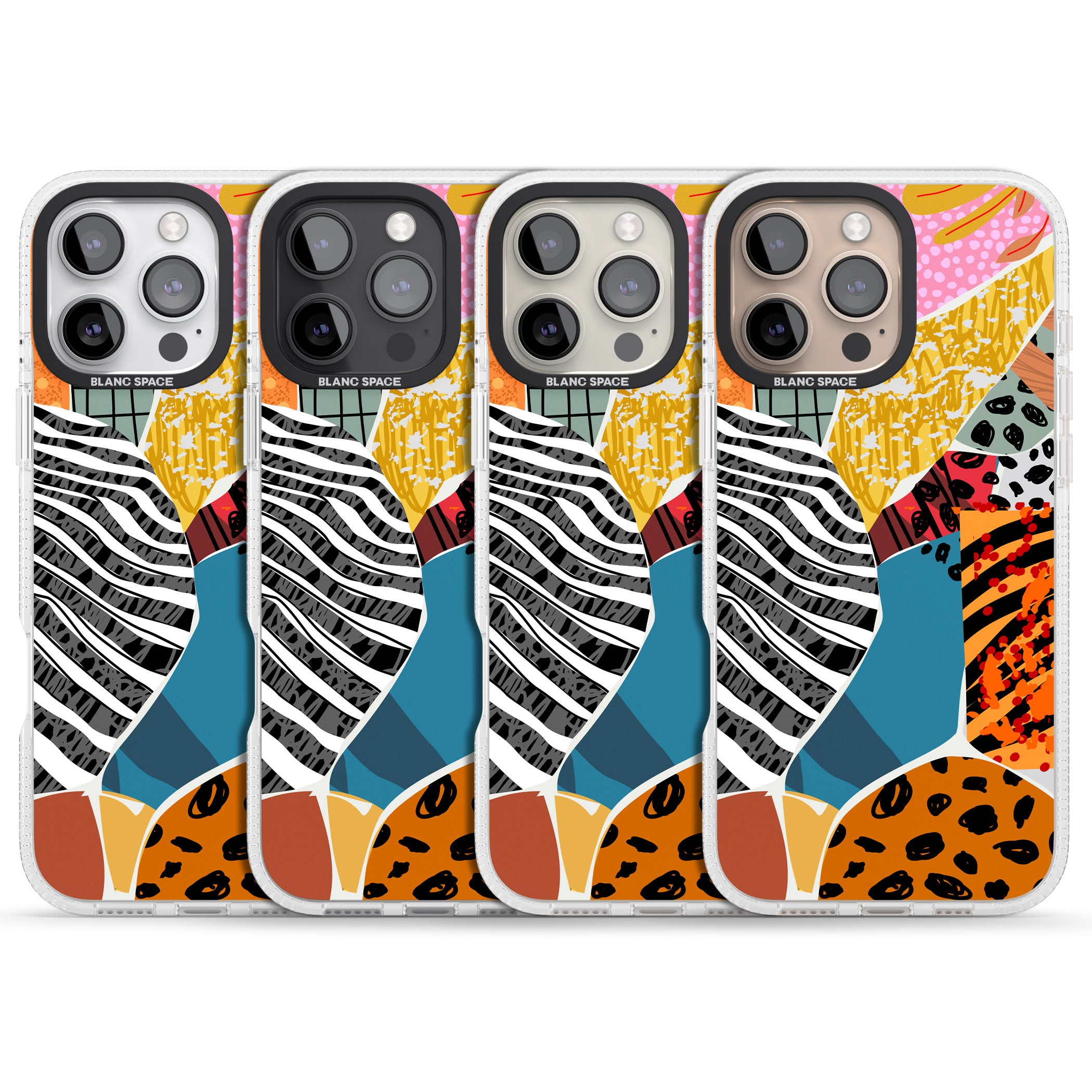 Print Passion iPhone 16 Pro Max / 16 Pro Clear Case Impact Air - Blanc Space