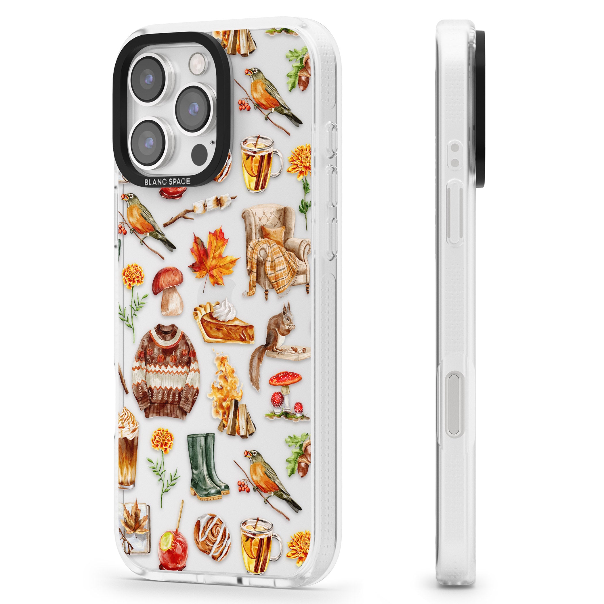 Cozy Autumn Aesthetic iPhone 16 Pro Max / 16 Pro Clear Case Impact Air - Blanc Space