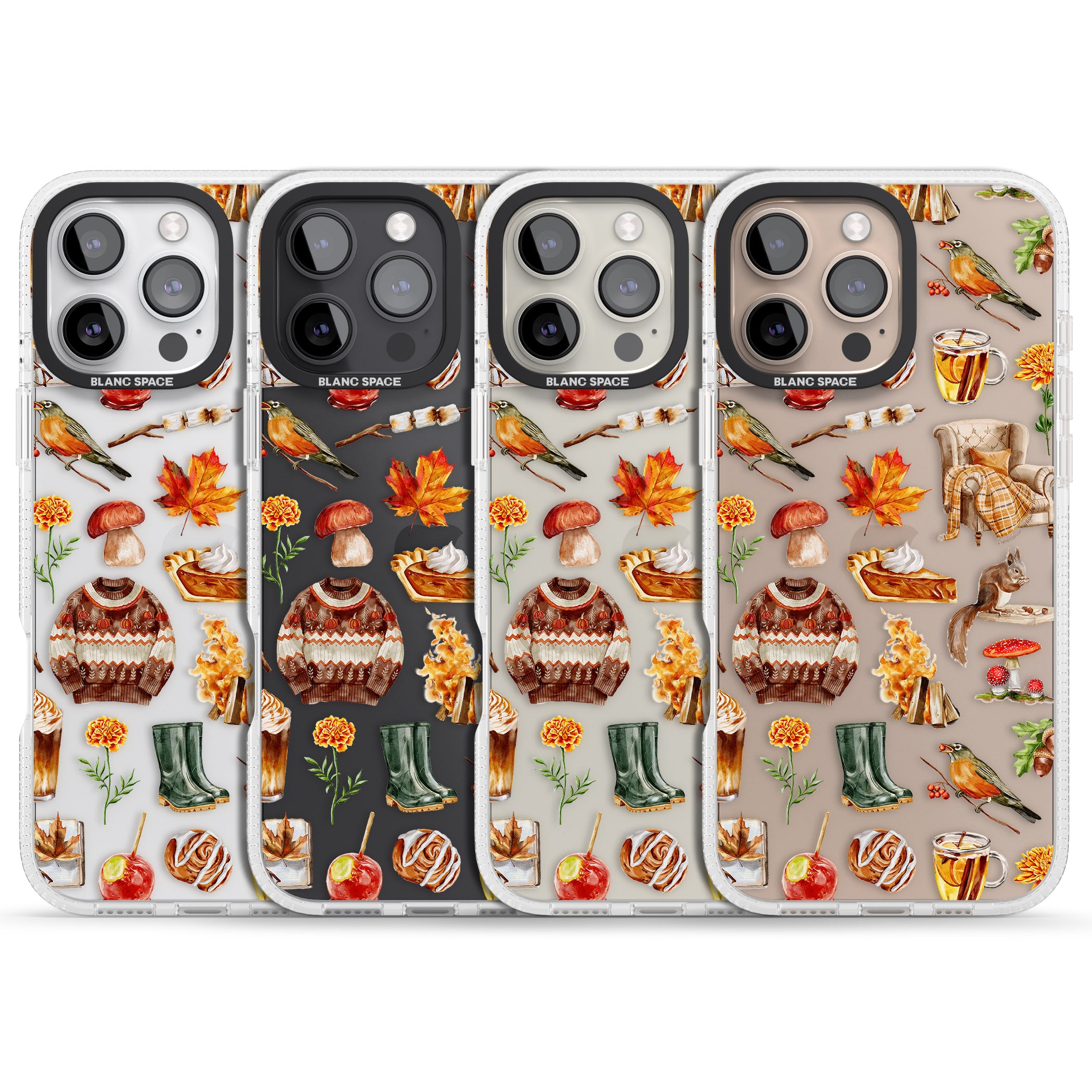 Cozy Autumn Aesthetic iPhone 16 Pro Max / 16 Pro Clear Case Impact Air - Blanc Space