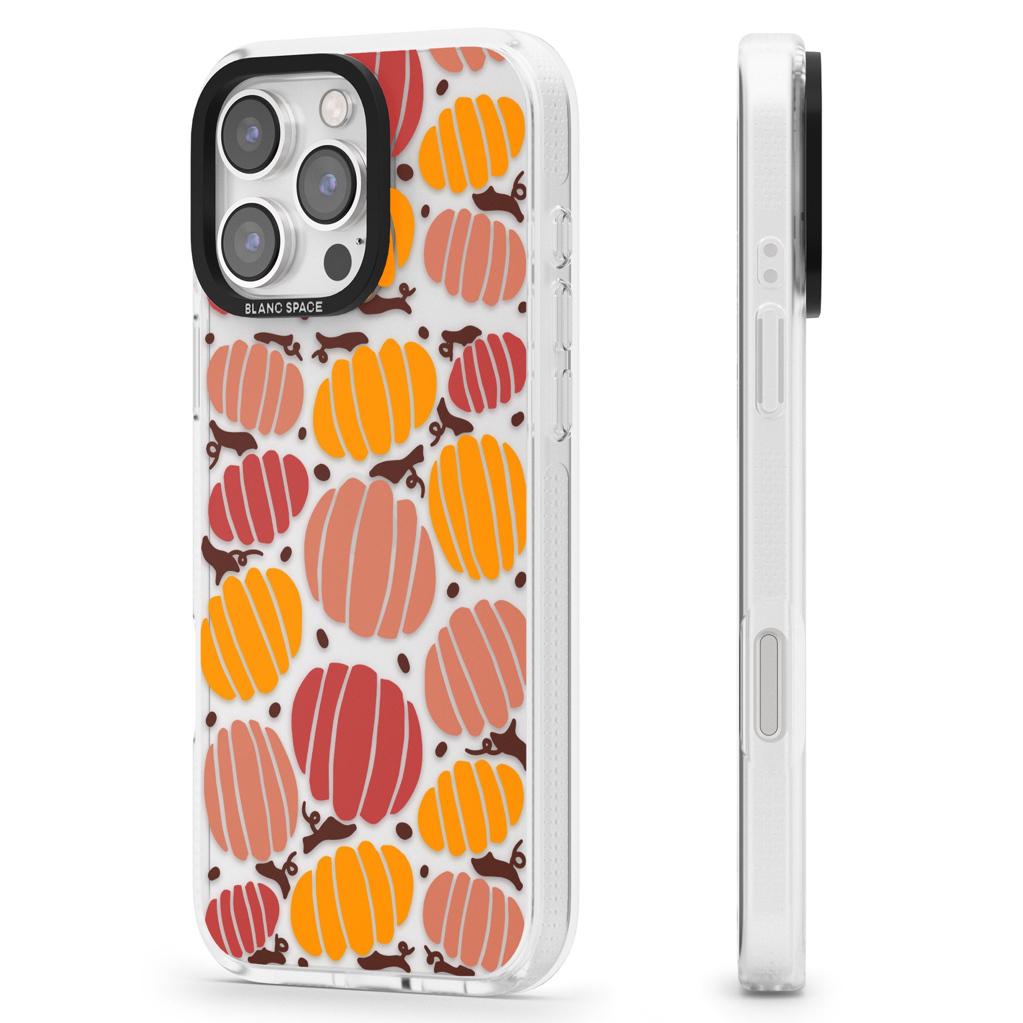 Autumn Pumpkin Patch iPhone 16 Pro Max / 16 Pro Clear Case Impact Air - Blanc Space
