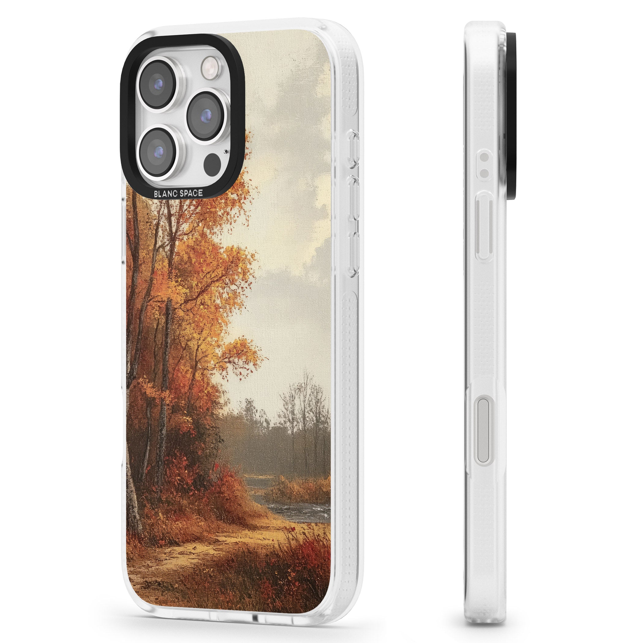 Vintage Autumn Oil Painting iPhone 16 Pro Max / 16 Pro Clear Case Impact Air - Blanc Space
