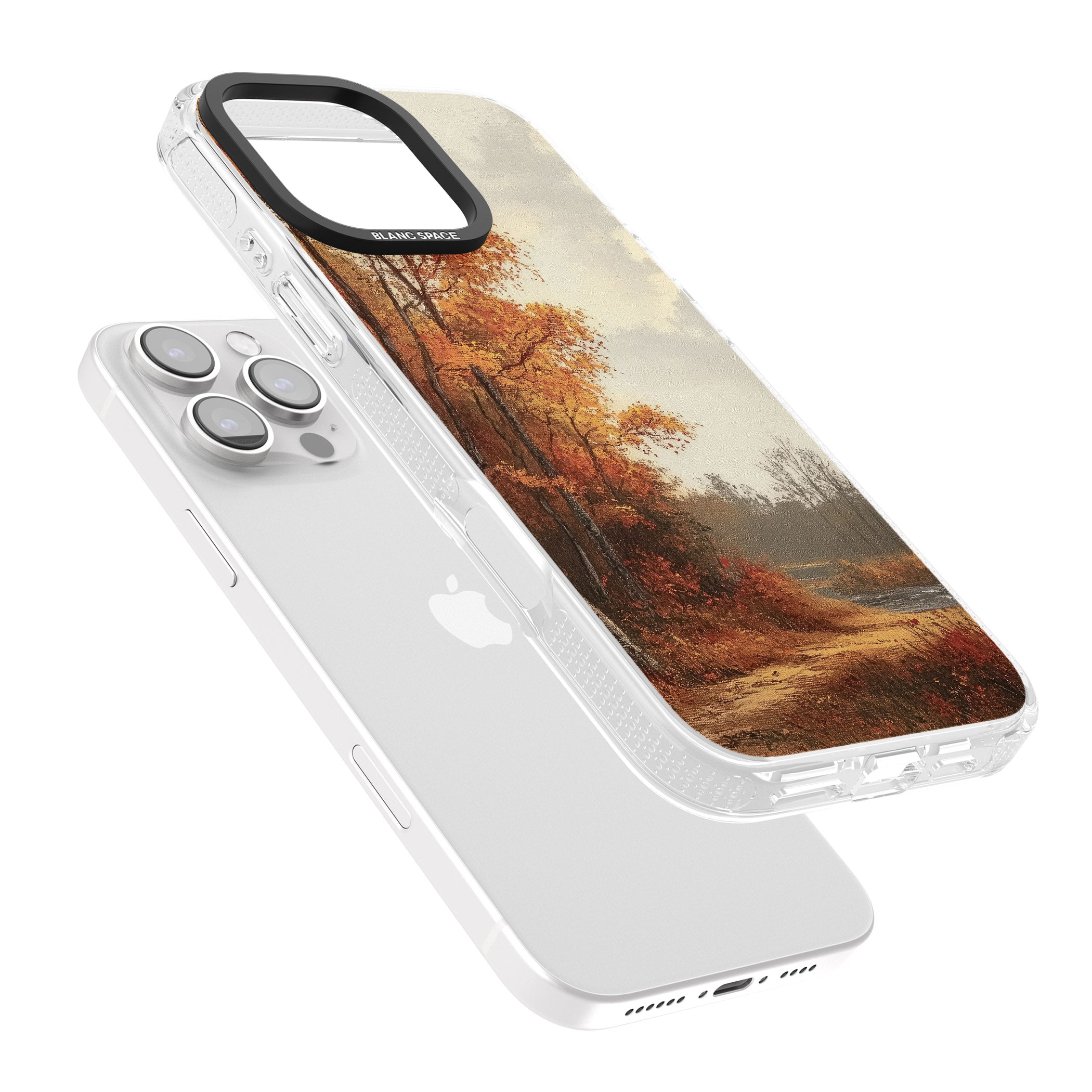 Vintage Autumn Oil Painting iPhone 16 Pro Max / 16 Pro Clear Case Impact Air - Blanc Space