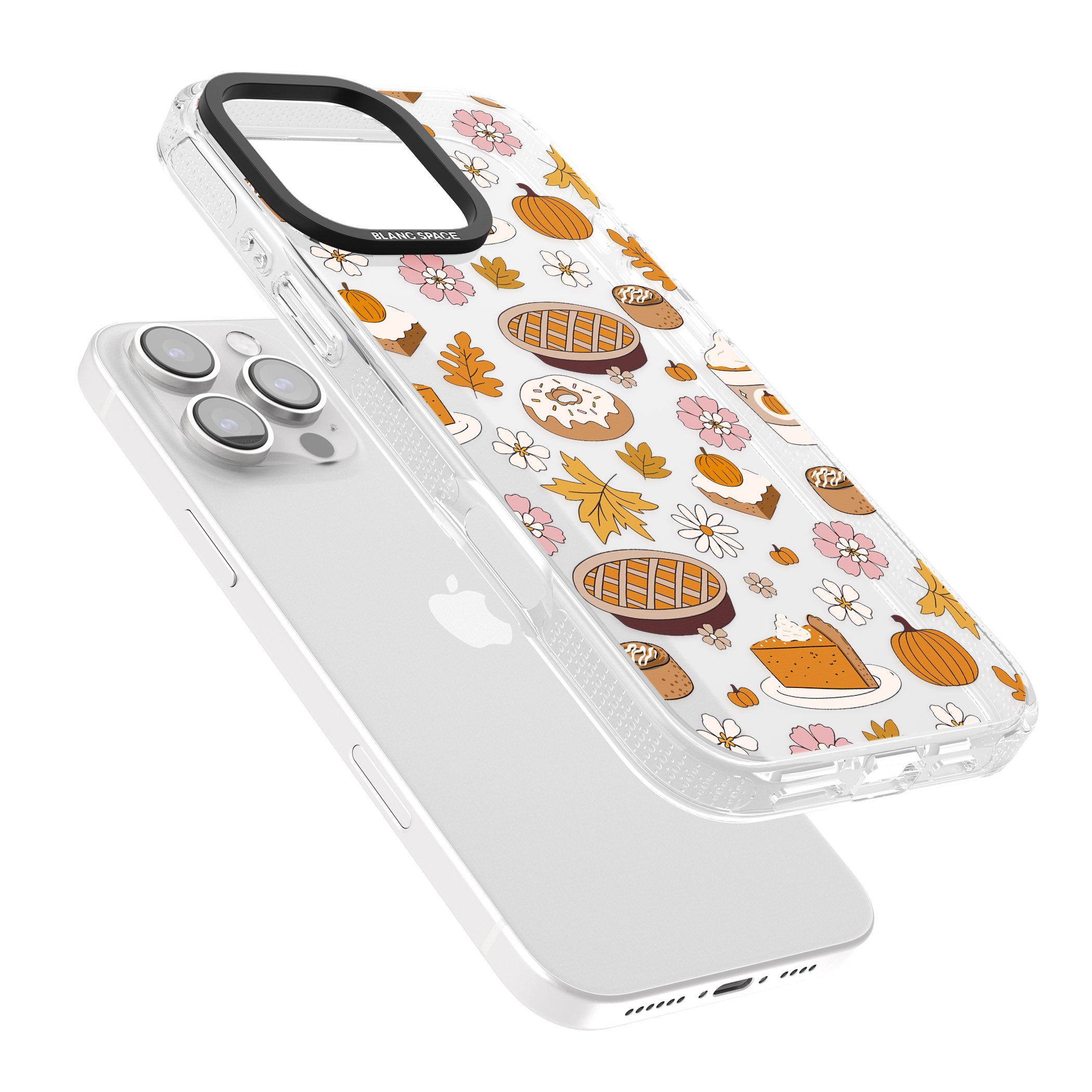 Pumpkin Pie & Autumn Treats iPhone 16 Pro Max / 16 Pro Clear Case Impact Air - Blanc Space