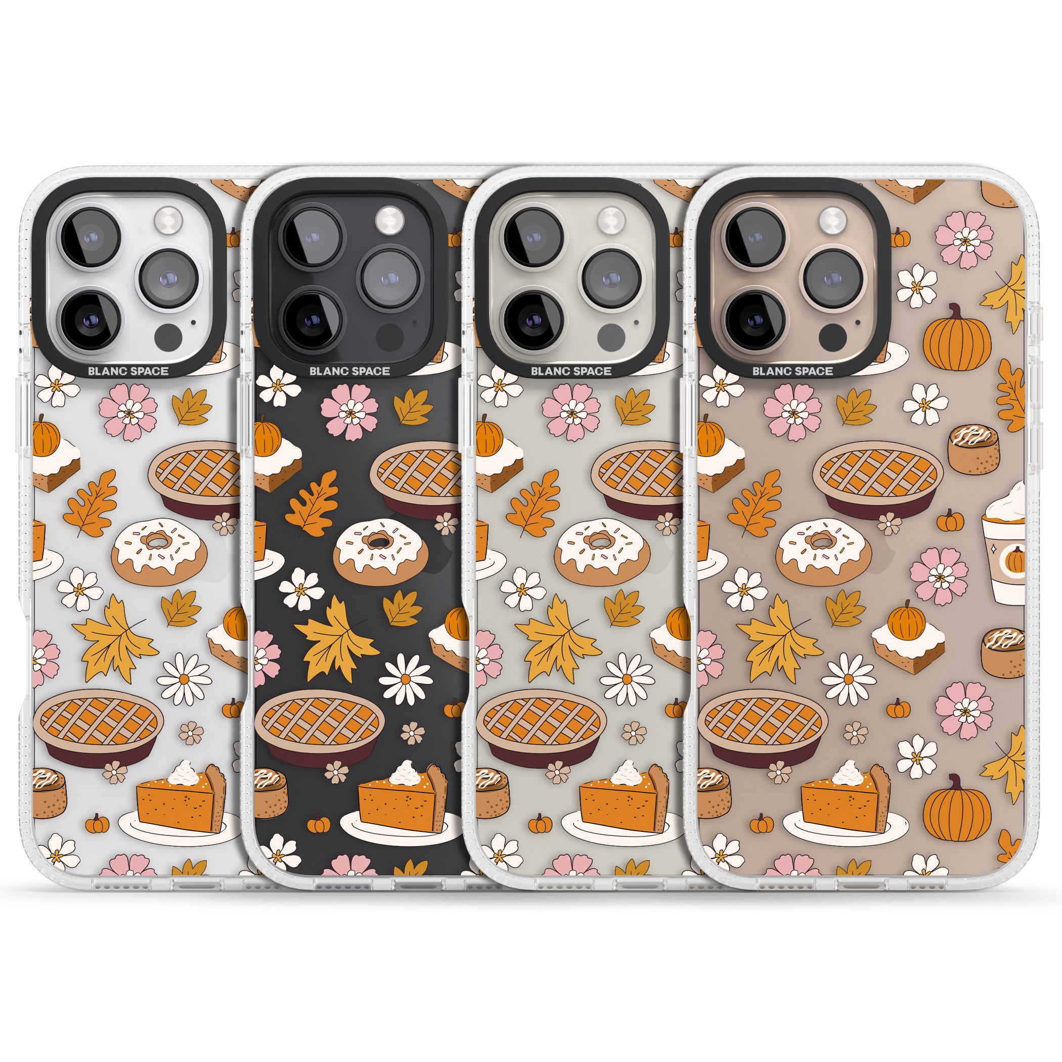 Pumpkin Pie & Autumn Treats iPhone 16 Pro Max / 16 Pro Clear Case Impact Air - Blanc Space