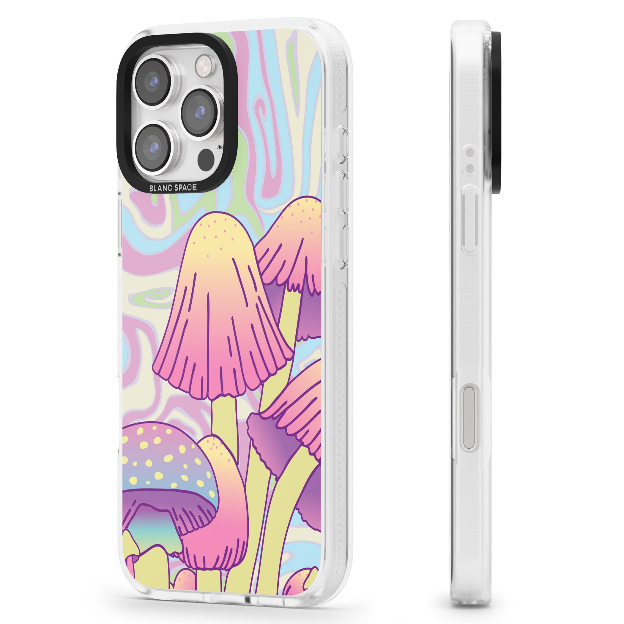 Shroomin' iPhone 16 Pro Max / 16 Pro Clear Case Impact Air - Blanc Space