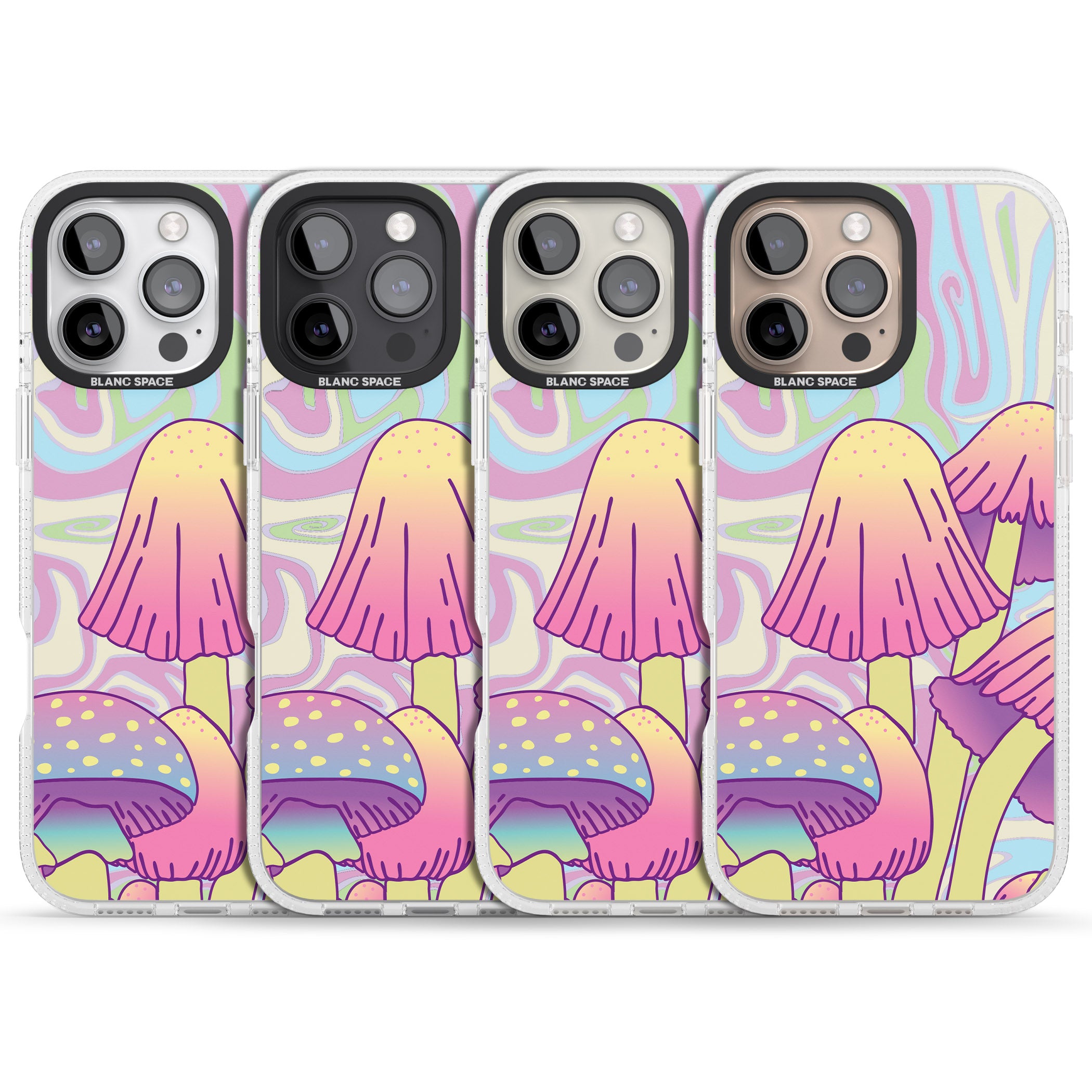 Shroomin' iPhone 16 Pro Max / 16 Pro Clear Case Impact Air - Blanc Space