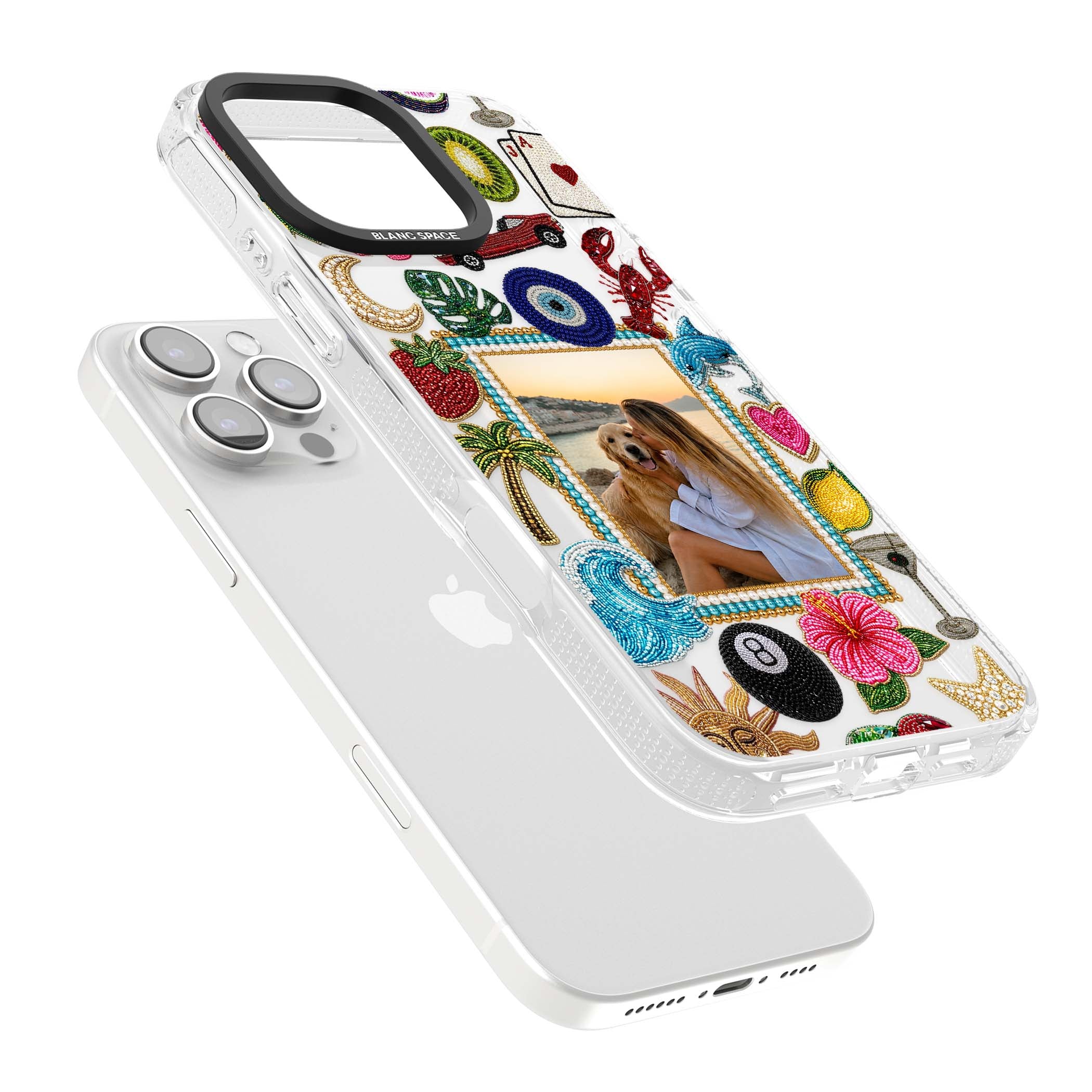 Beaded Photo coastal iPhone case | Clear Case Impact Air case for iPhone 16 Pro, iPhone 16 Pro Max