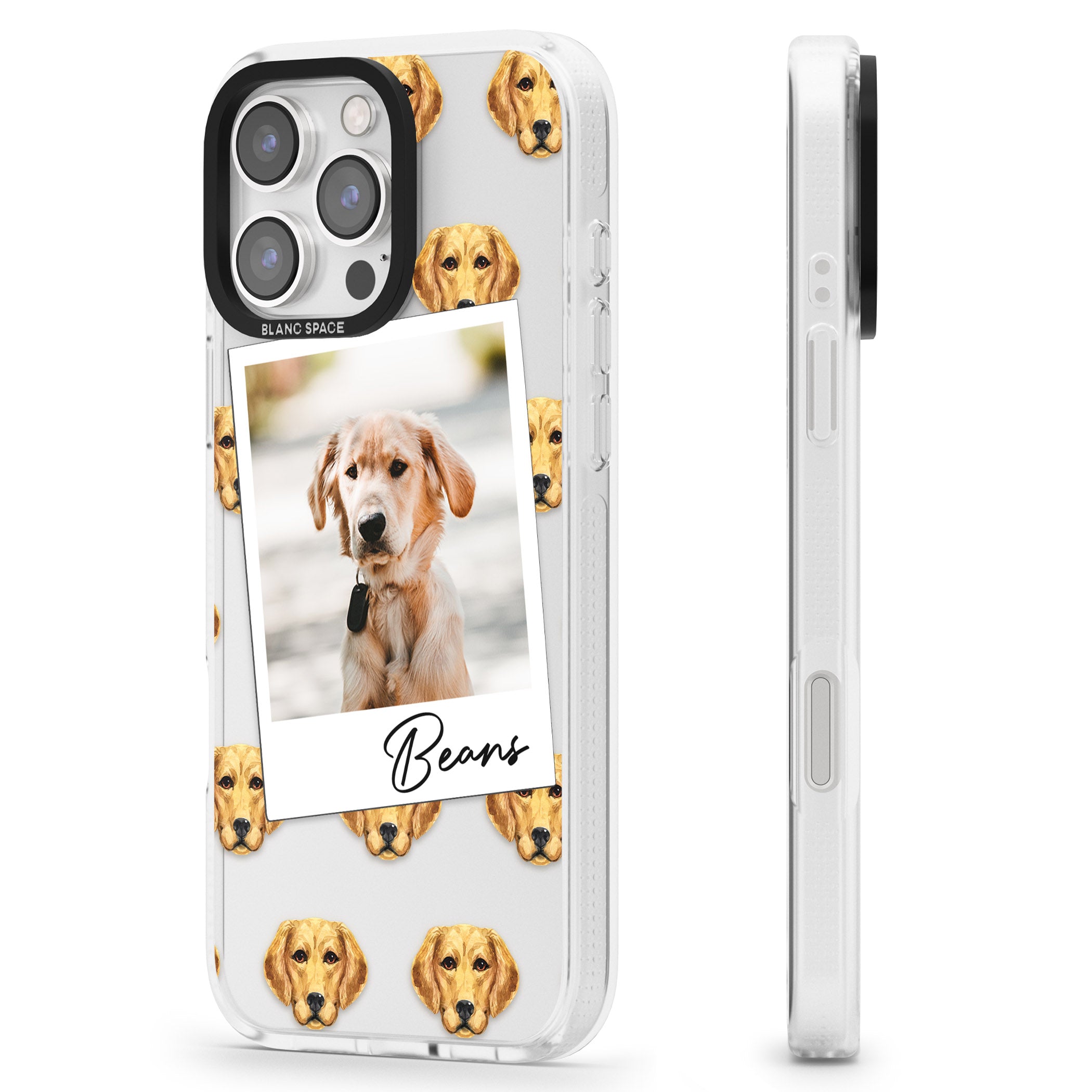 Personalised Labrador - Dog Photo iPhone 16 Pro Max / 16 Pro Clear Case Impact Air - Blanc Space