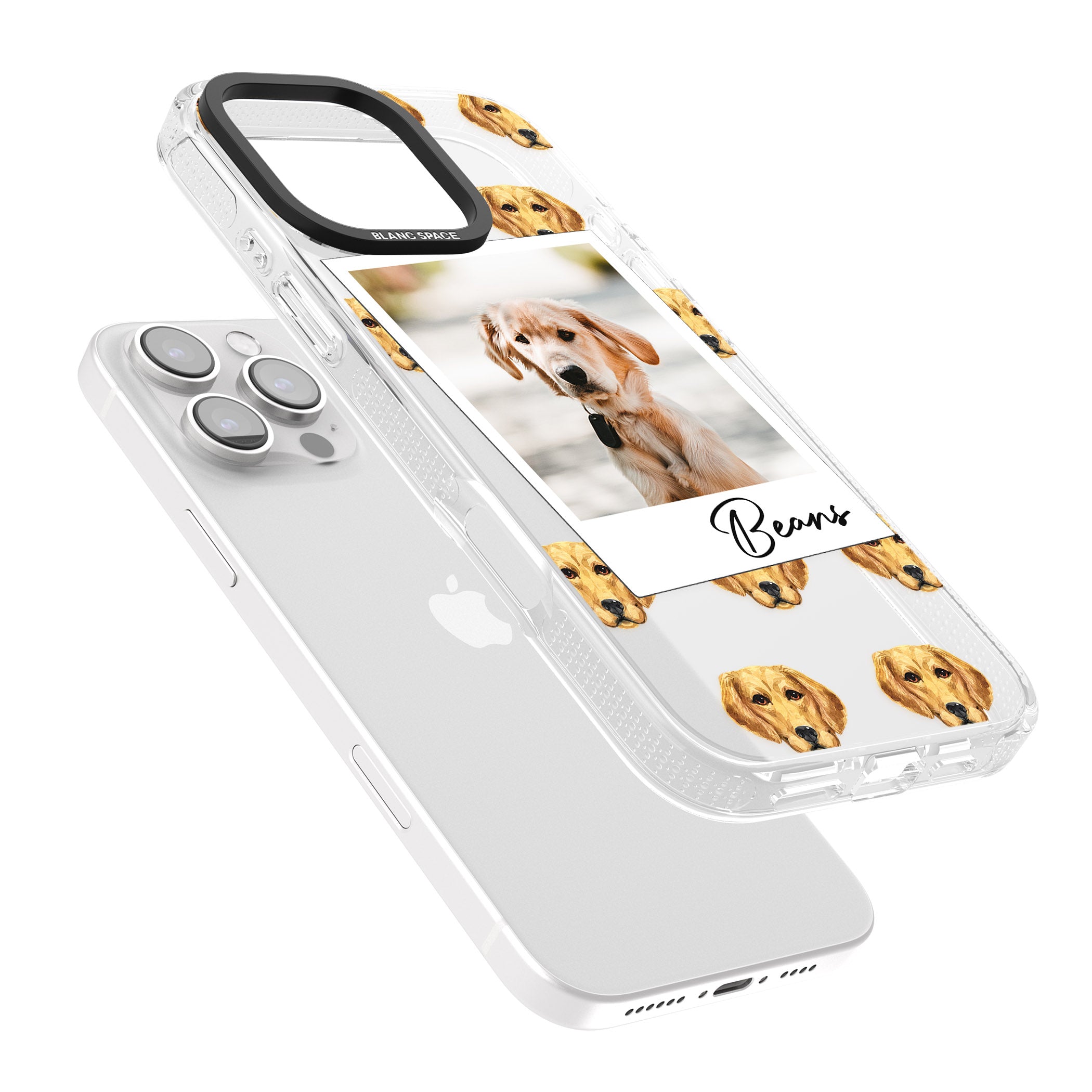 Personalised Labrador - Dog Photo iPhone 16 Pro Max / 16 Pro Clear Case Impact Air - Blanc Space