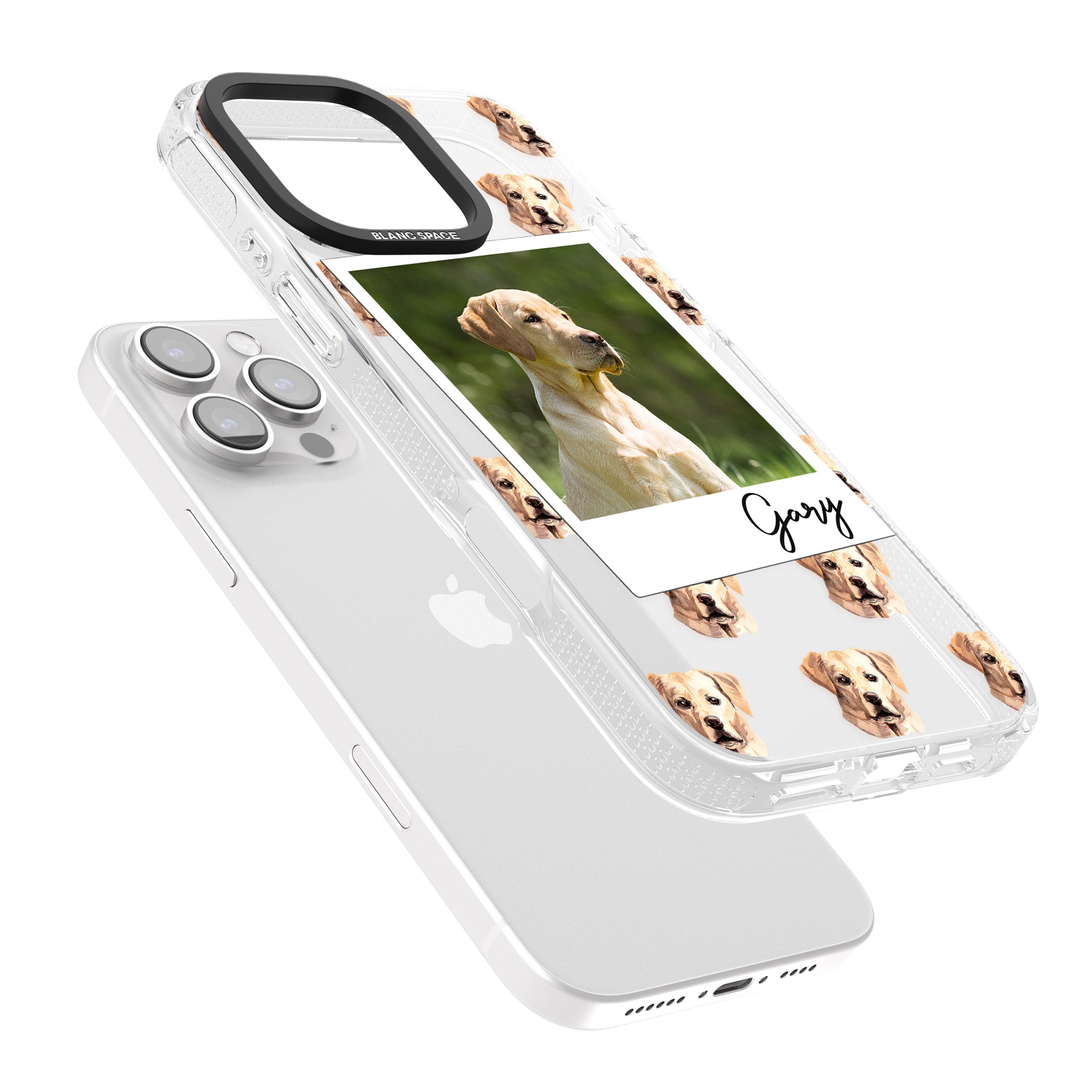 Personalised Labrador, Tan - Dog Photo iPhone 16 Pro Max / 16 Pro Clear Case Impact Air - Blanc Space