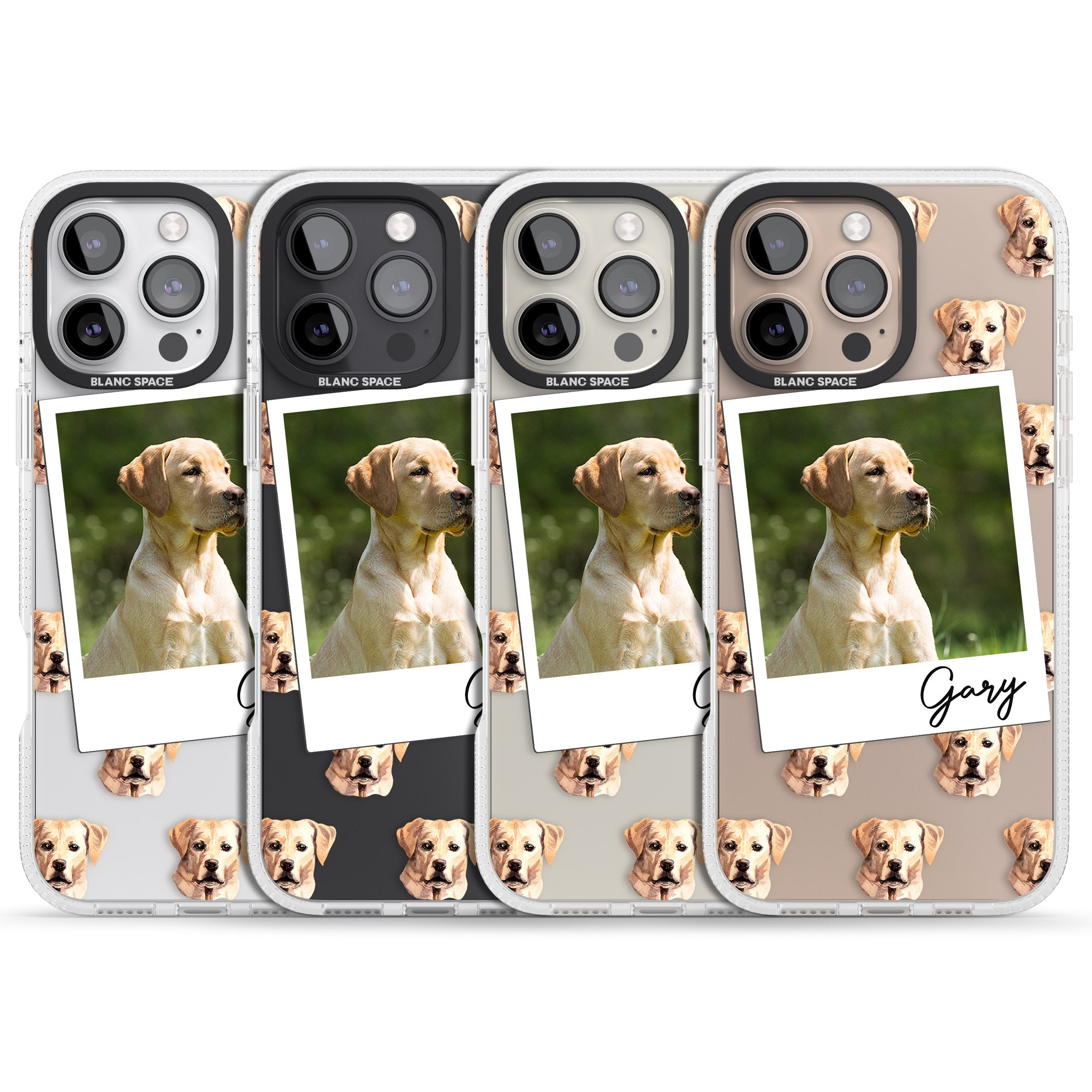 Personalised Labrador, Tan - Dog Photo iPhone 16 Pro Max / 16 Pro Clear Case Impact Air - Blanc Space