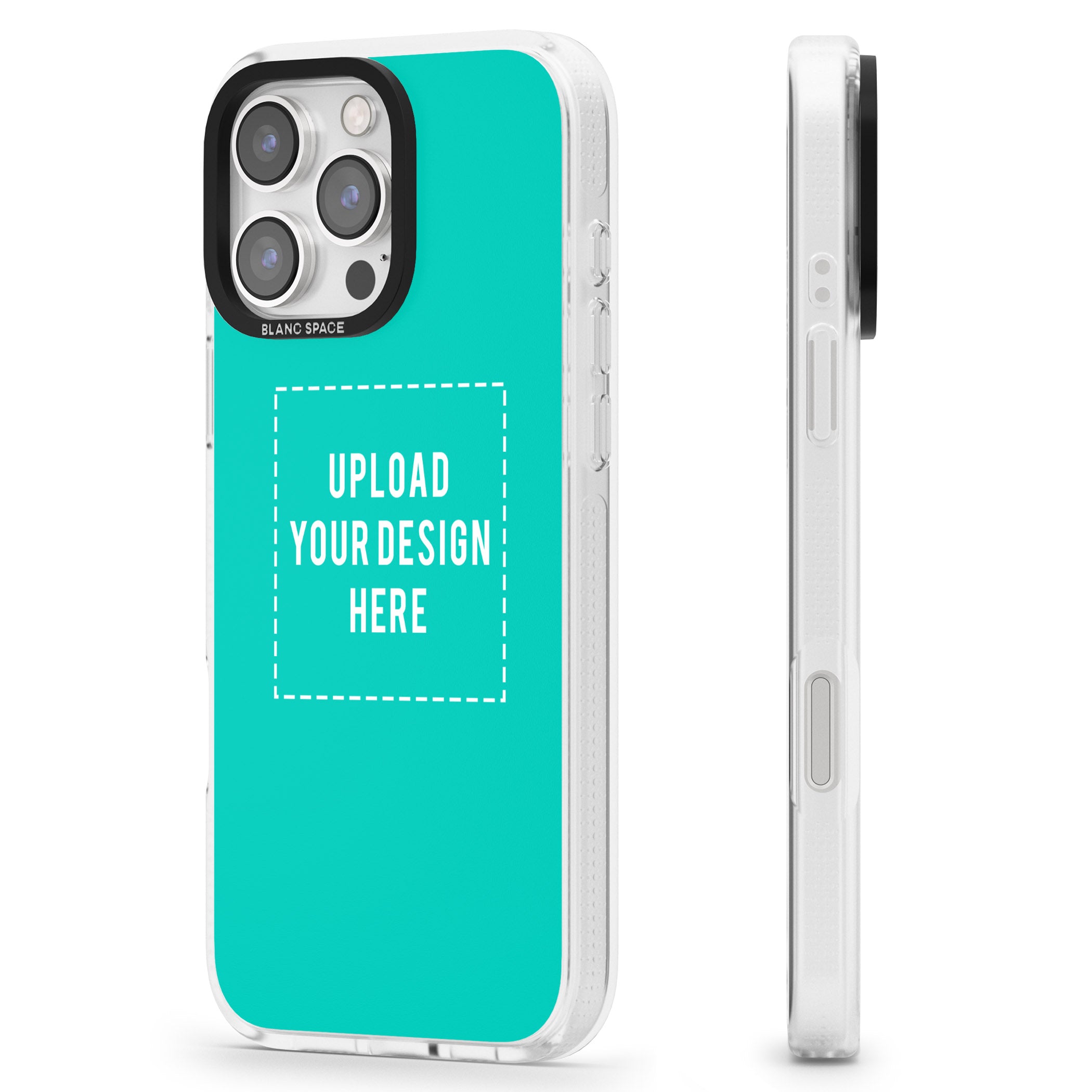 Personalise Your Own Design iPhone 16 Pro Max / 16 Pro Clear Case Impact Air - Blanc Space