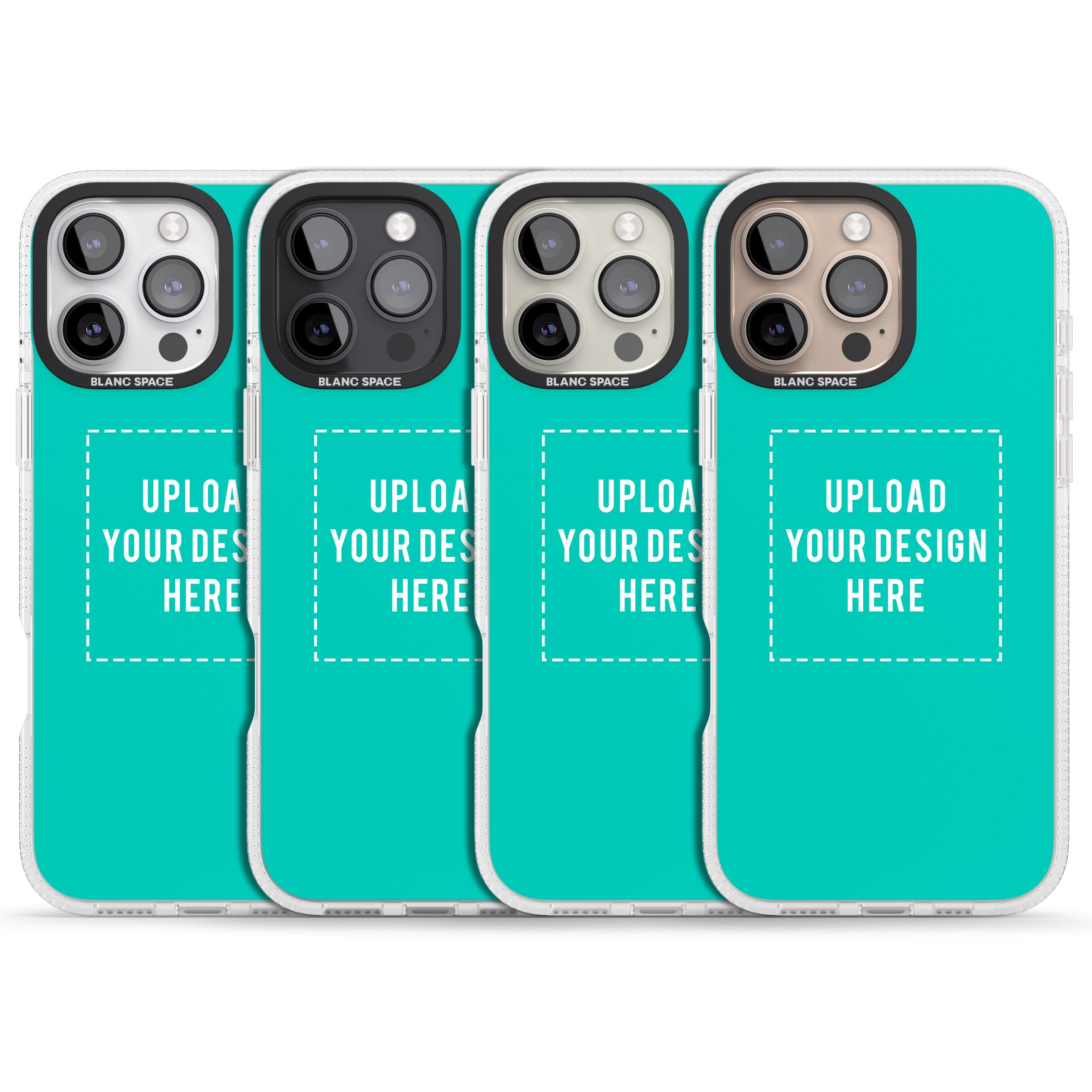 Personalise Your Own Design iPhone 16 Pro Max / 16 Pro Clear Case Impact Air - Blanc Space