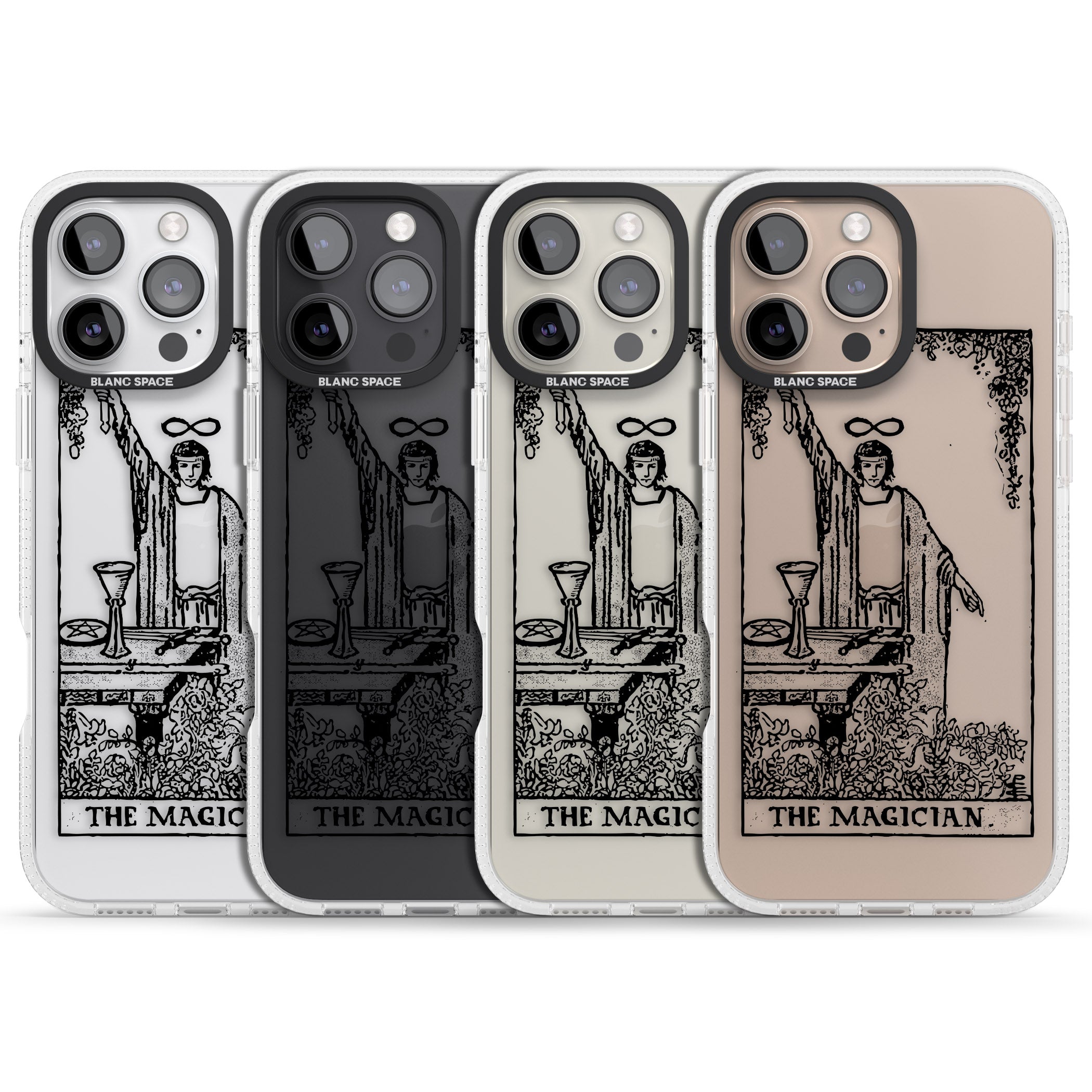 Personalised The Magician Tarot Card - Transparent iPhone 16 Pro Max / 16 Pro Clear Case Impact Air - Blanc Space
