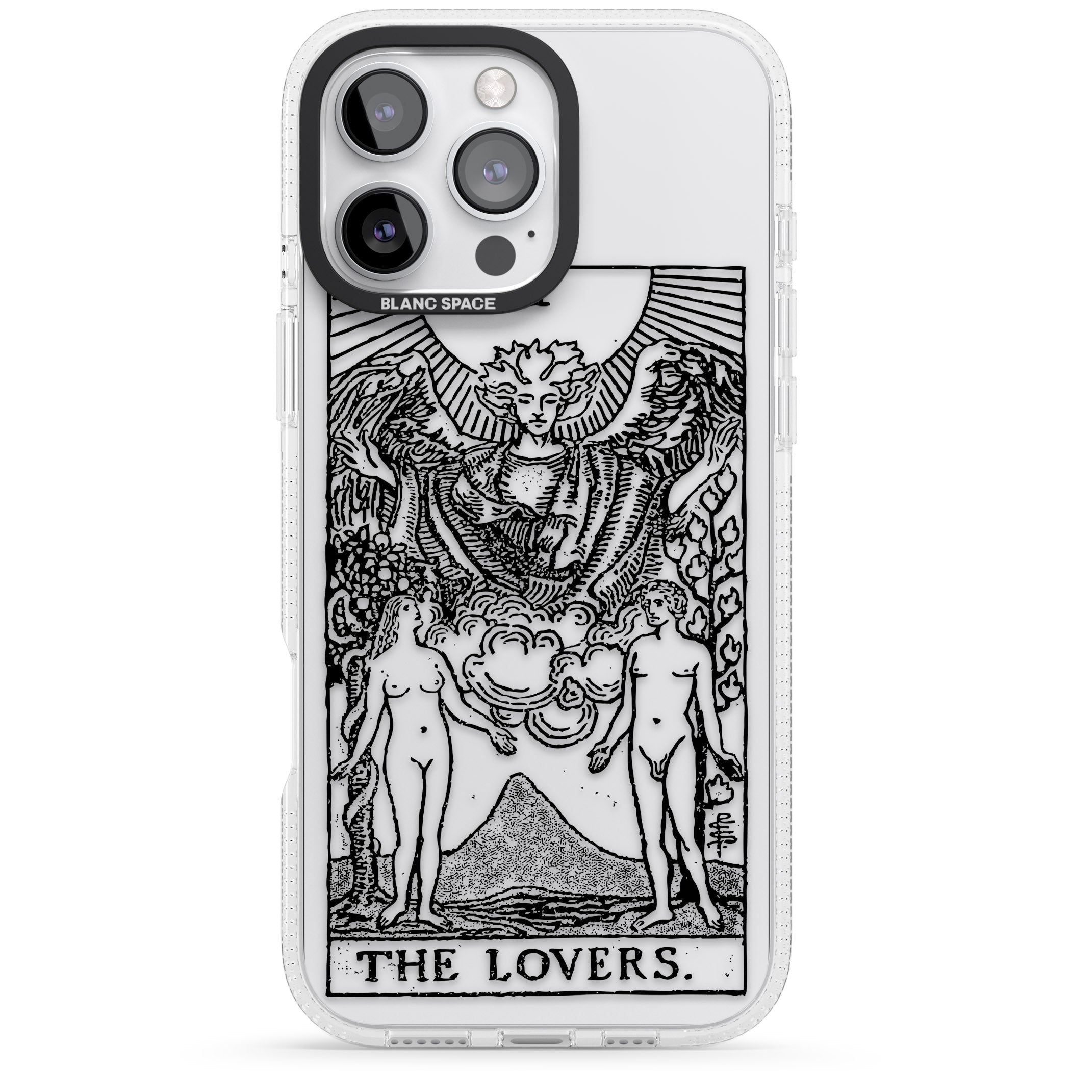 Personalised The Lovers Tarot Card - Transparent iPhone 16 Pro Max / 16 Pro Clear Case Impact Air - Blanc Space