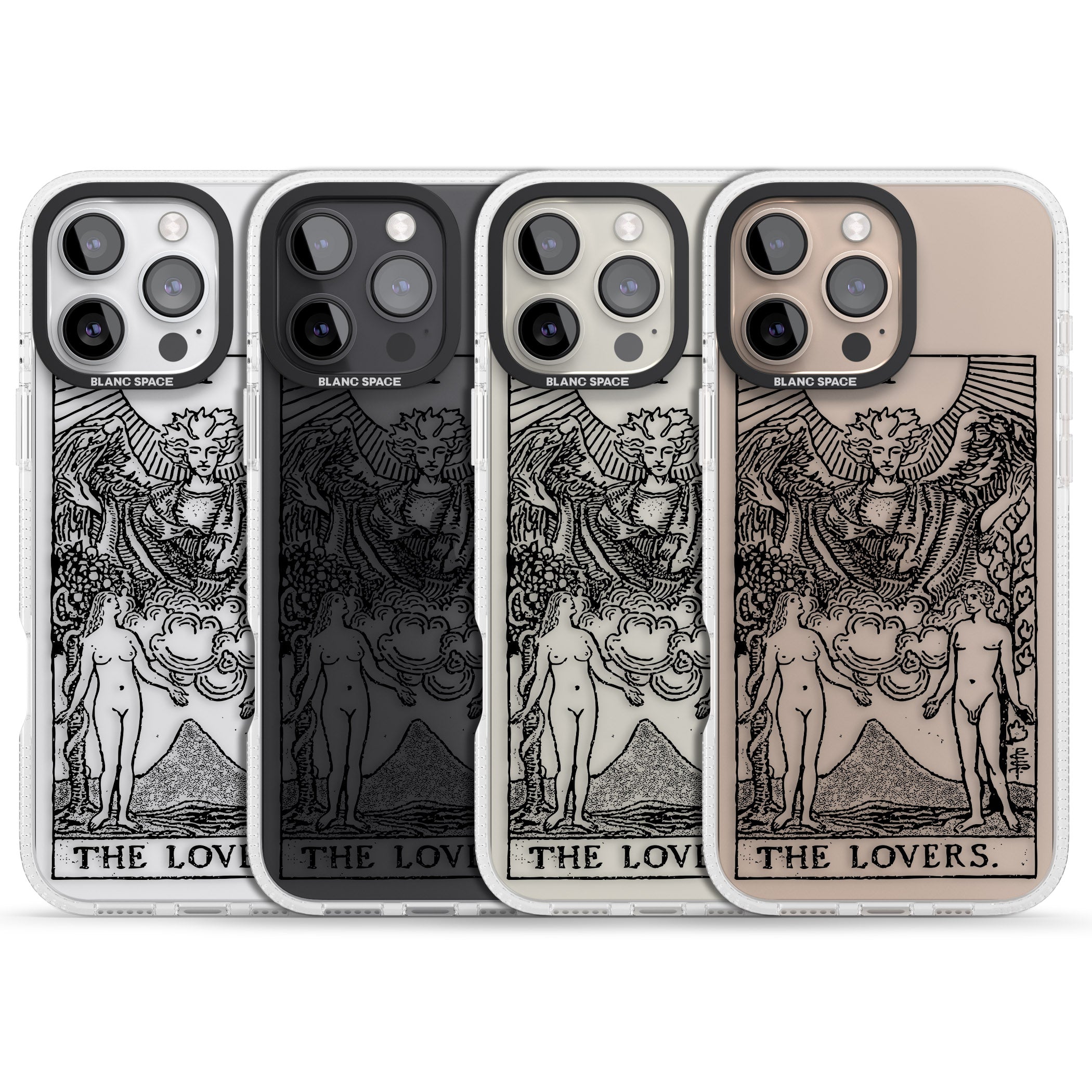 Personalised The Lovers Tarot Card - Transparent iPhone 16 Pro Max / 16 Pro Clear Case Impact Air - Blanc Space
