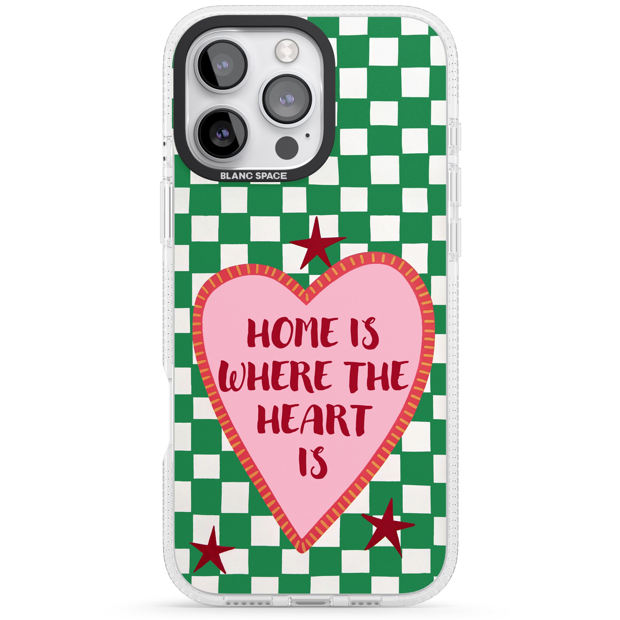Home Is Where The Heart Is iPhone 16 Pro Max / 16 Pro Clear Case Impact Air - Blanc Space