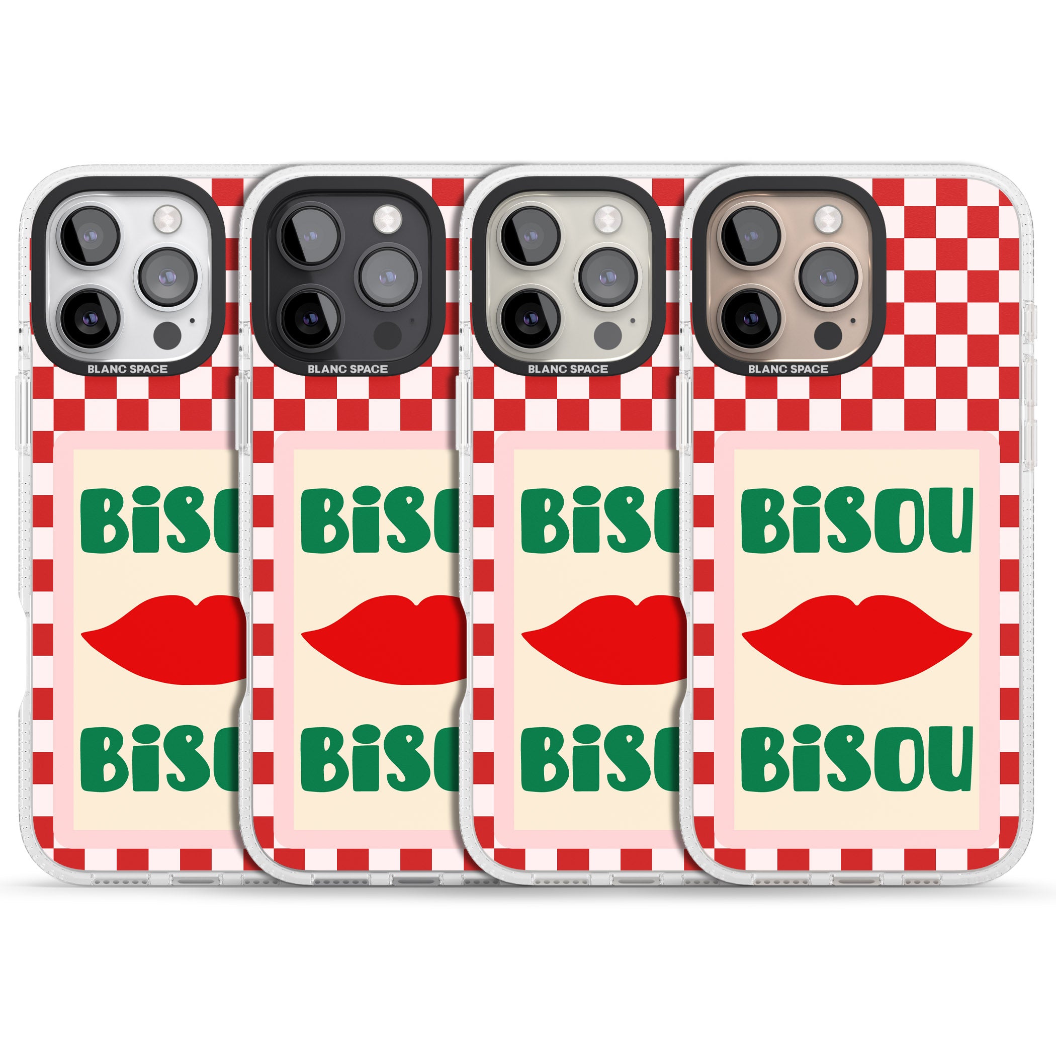 Bisou iPhone 16 Pro Max / 16 Pro Clear Case Impact Air - Blanc Space