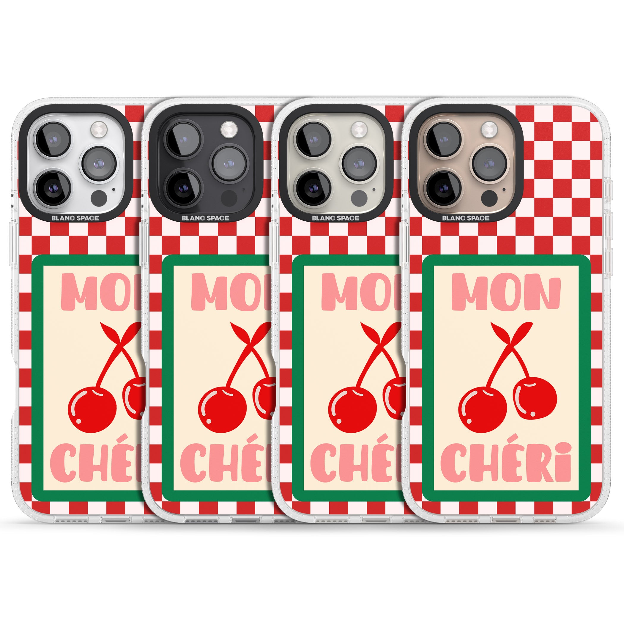 Mon Cheri iPhone 16 Pro Max / 16 Pro Clear Case Impact Air - Blanc Space