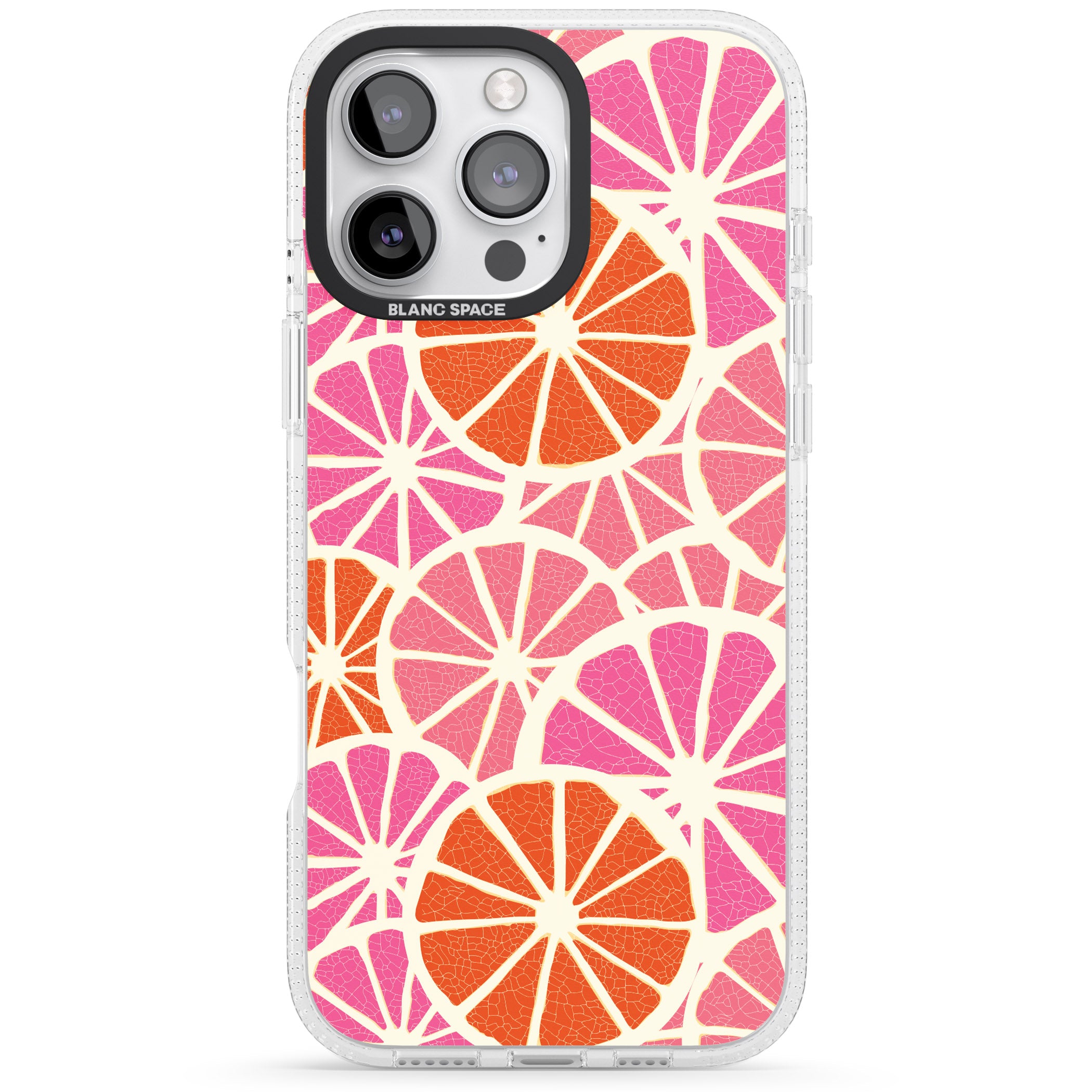 Citrus Slices iPhone 16 Pro Max / 16 Pro Clear Case Impact Air - Blanc Space