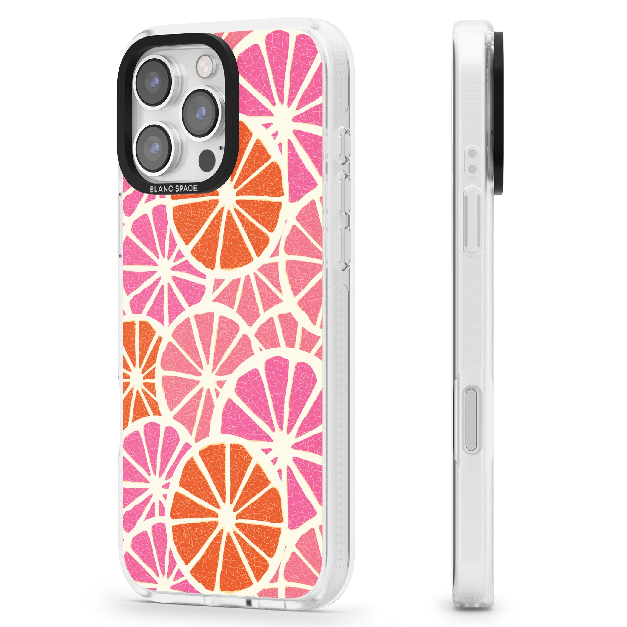 Citrus Slices iPhone 16 Pro Max / 16 Pro Clear Case Impact Air - Blanc Space