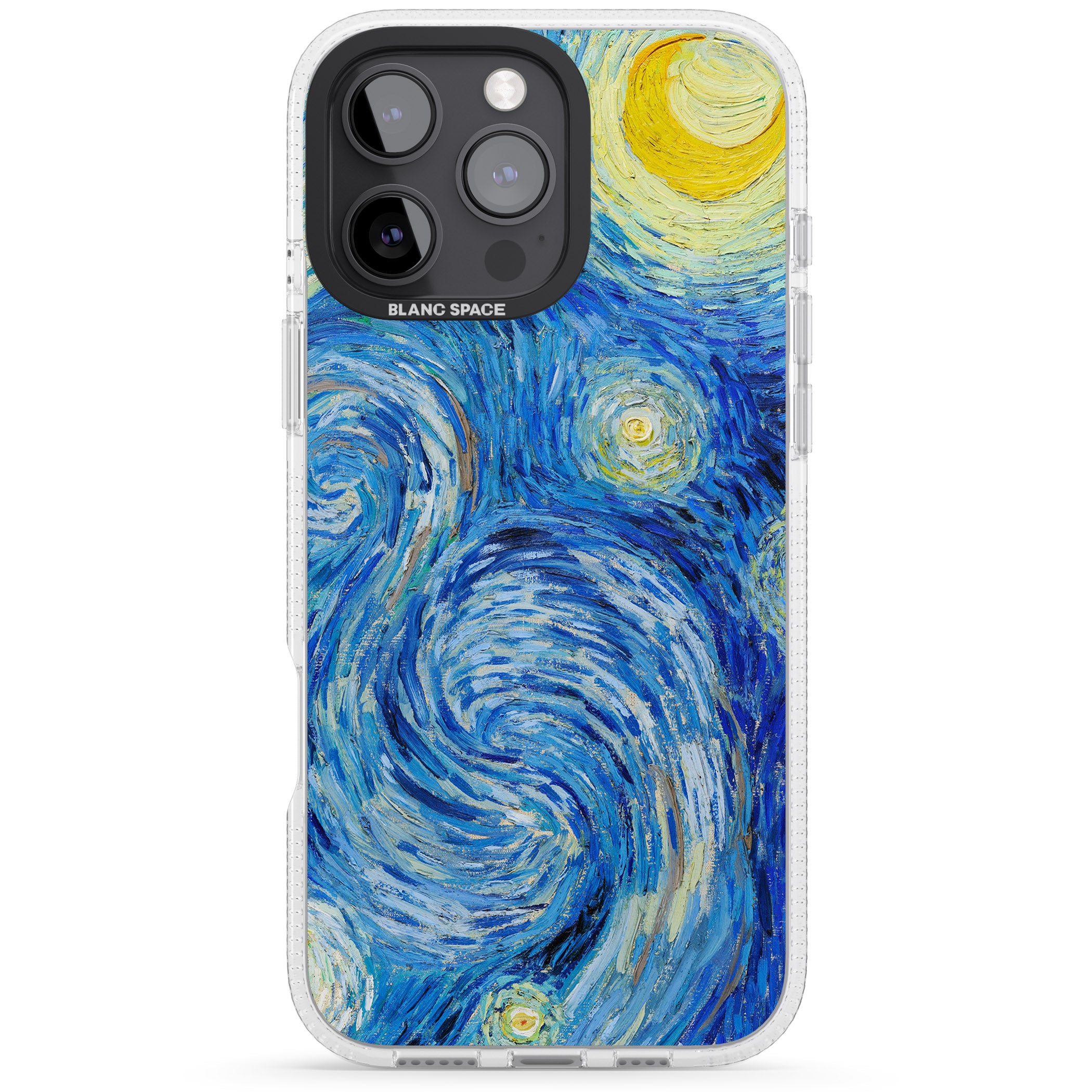 The Starry Night by Vincent Van Gogh iPhone 16 Pro Max / 16 Pro Clear Case Impact Air - Blanc Space