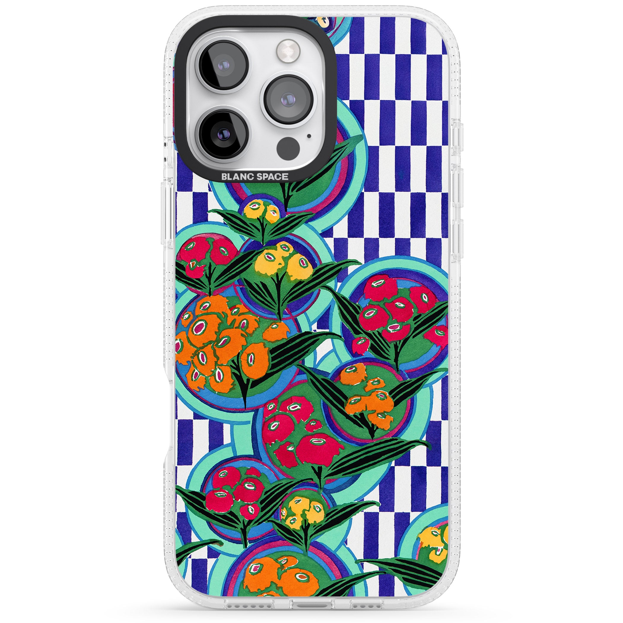 Vintage Fruit Plates iPhone 16 Pro Max / 16 Pro Clear Case Impact Air - Blanc Space