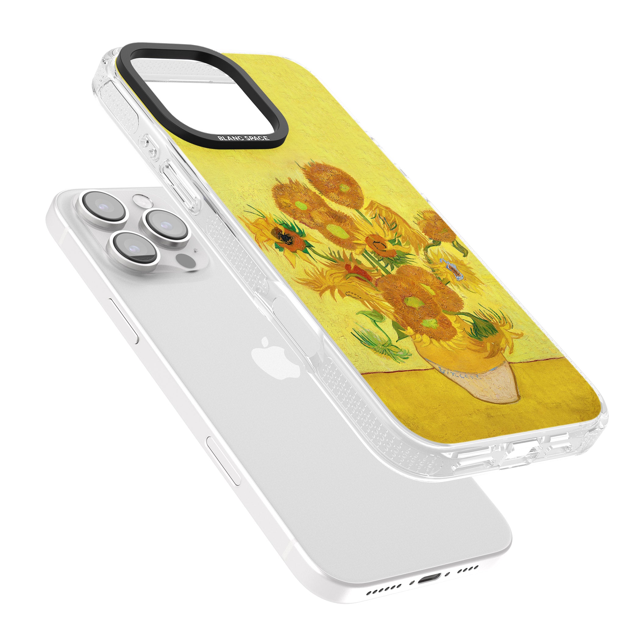 Sunflowers iPhone 16 Pro Max / 16 Pro Clear Case Impact Air - Blanc Space