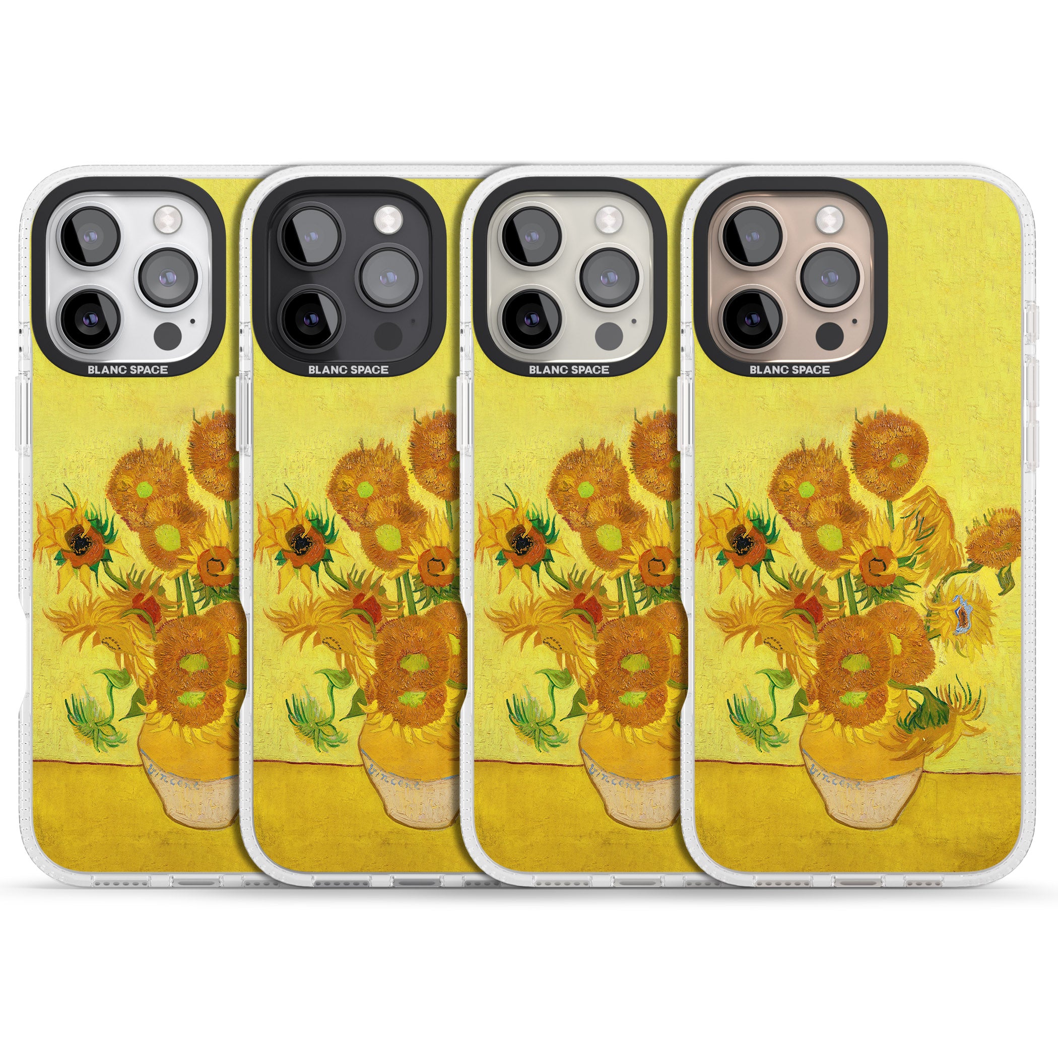 Sunflowers iPhone 16 Pro Max / 16 Pro Clear Case Impact Air - Blanc Space